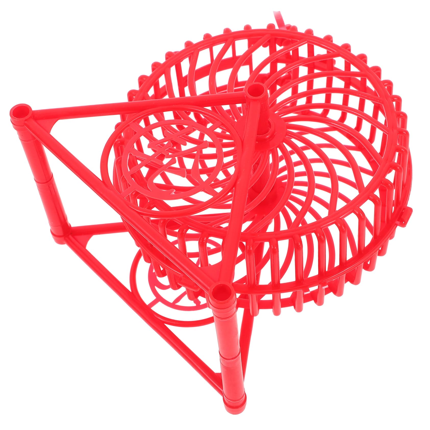 POPETPOP Silent Hamster Exercise Wheel with Foot Stuck Feature Stylish Red Running for Mice Gerbils and Hedgehogs Securely Attaches to Cage for Safe Exercise Sessions