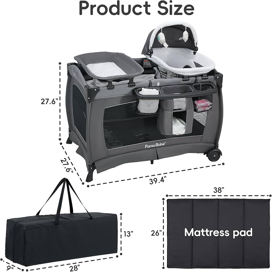 Amazon.co.jp: Pamo Babe デラックス育児センター(ブラック) : ベビー