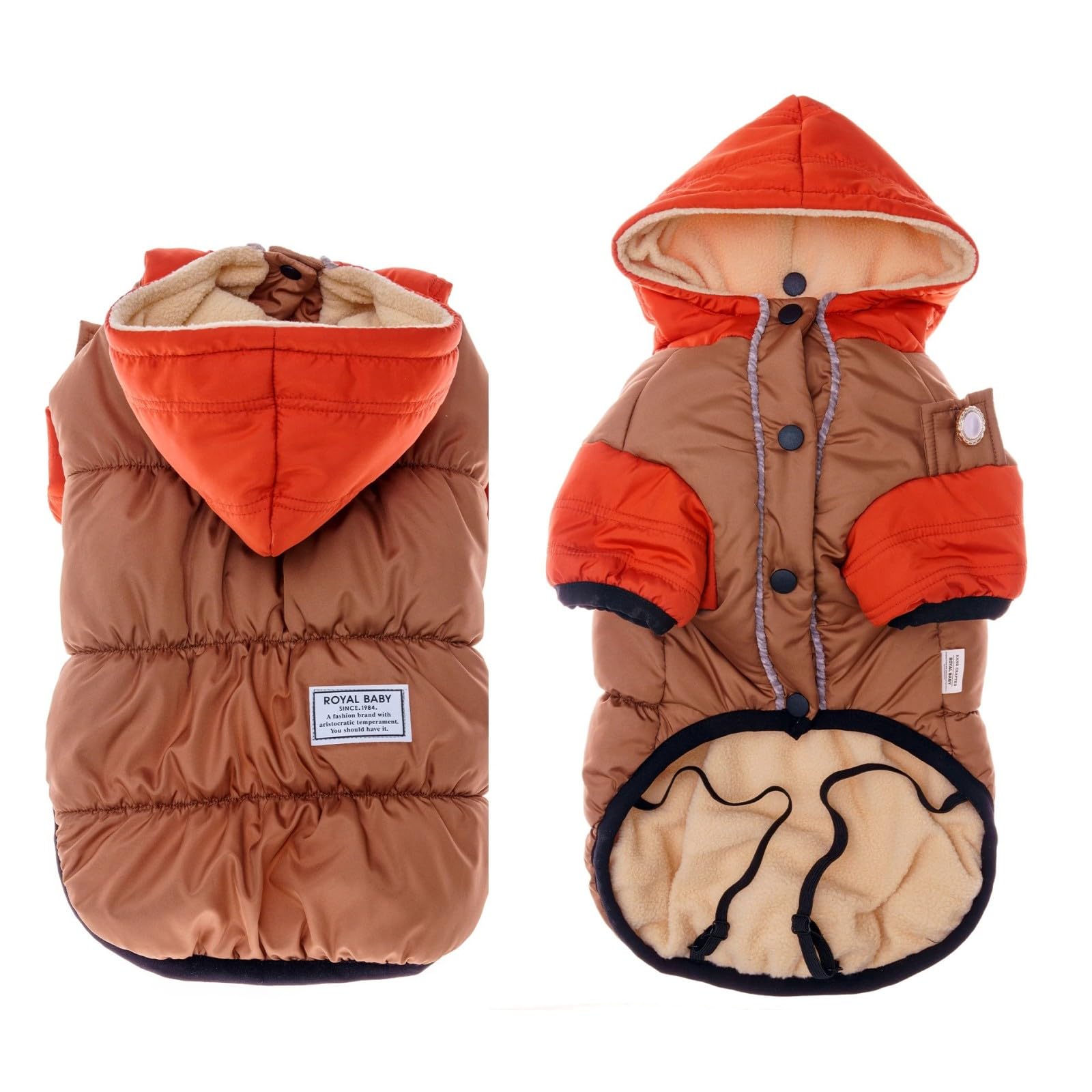 Doudoune chien imperméable veste chaude polaire rembourrée rouge M