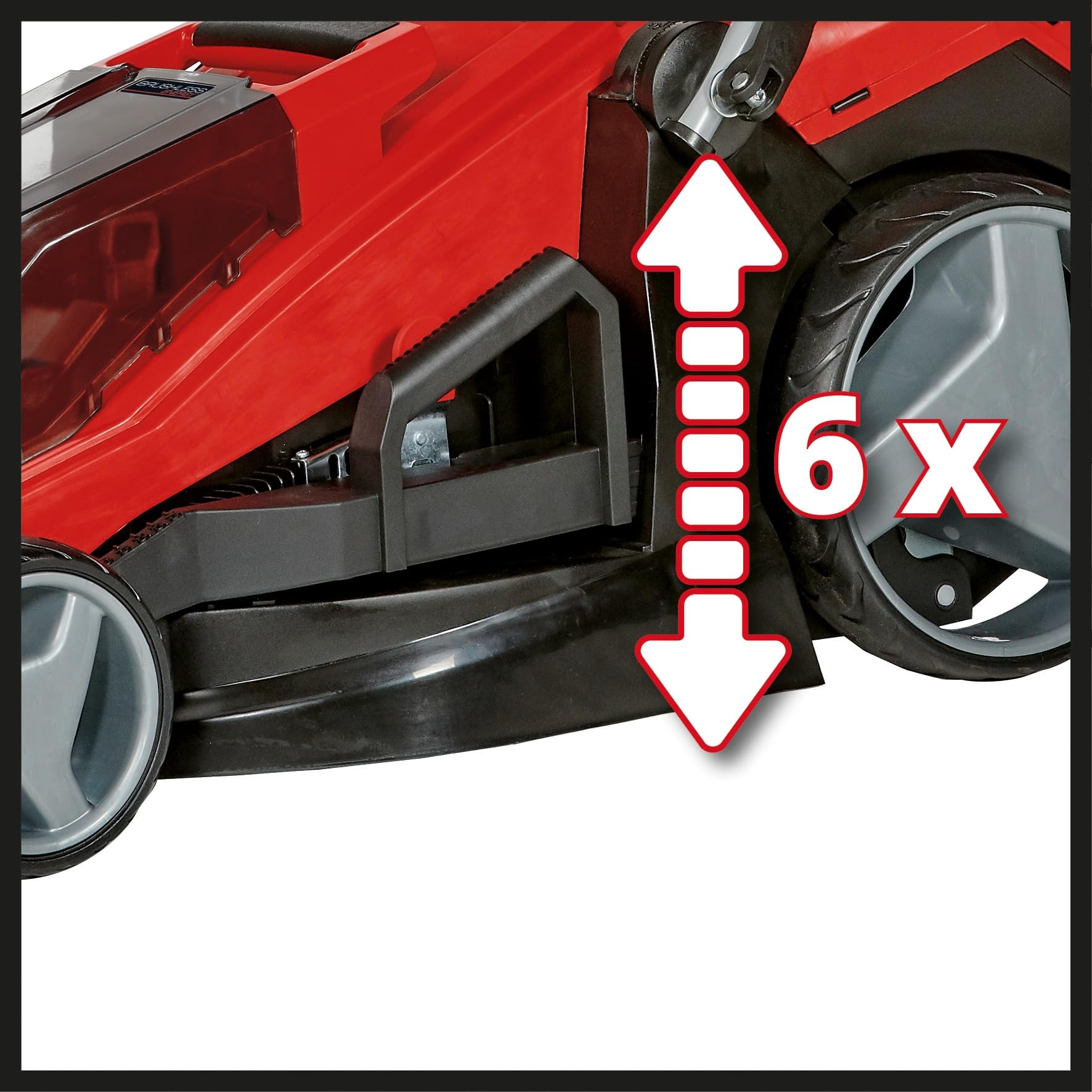 Einhell Cortacésped con batería GE-CM 36/43 Li M Power X-Change (Iones de Litio, tecnología Twin-Pack, Highwheeler, Incl. 2 baterías PXC 4,0 Ah y 2 Cargadores rápidos)