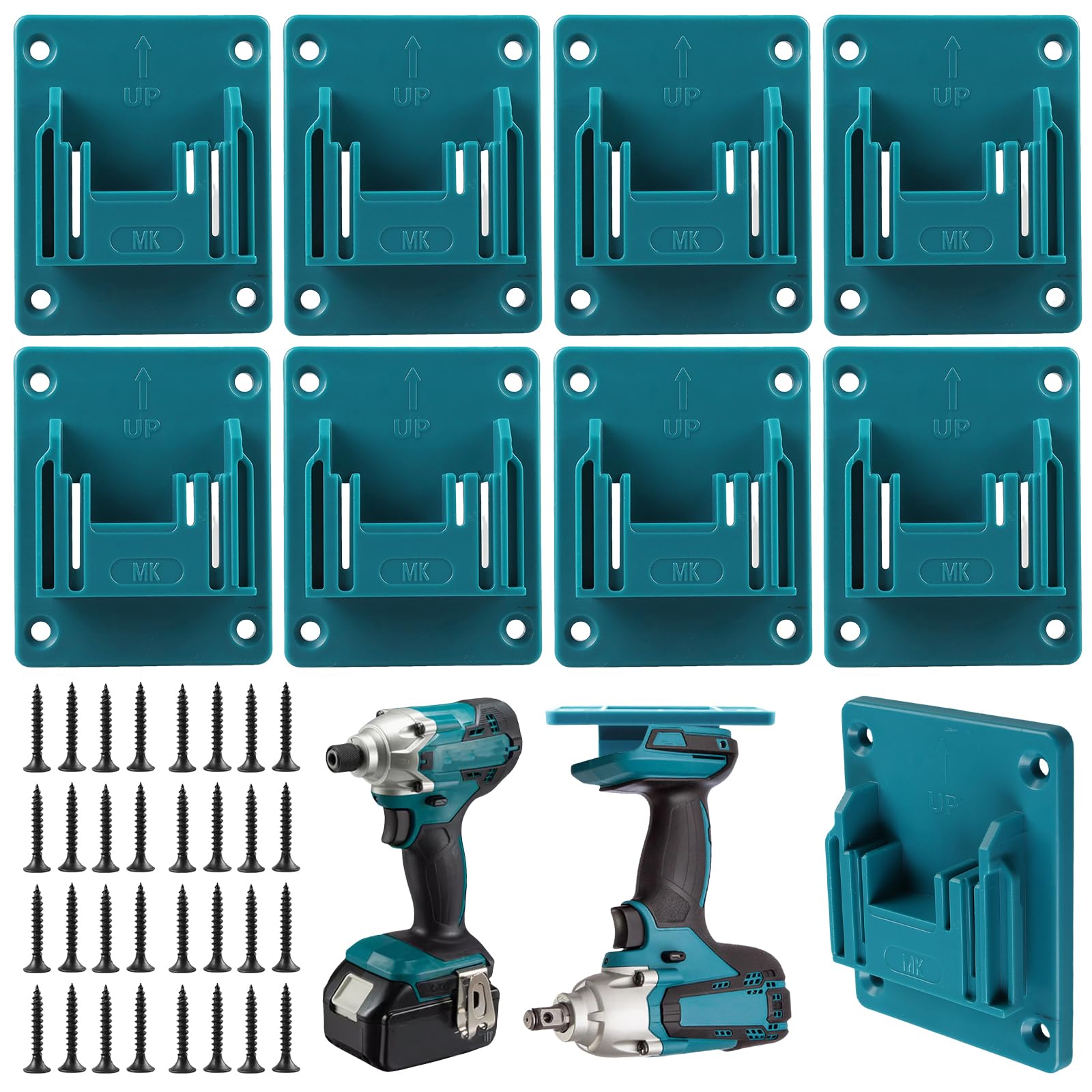 Support Batterie Bosch Lot De 8 Porte-outils Muraux Pour Appareils Makita 18 V, Porte Support Tournevis