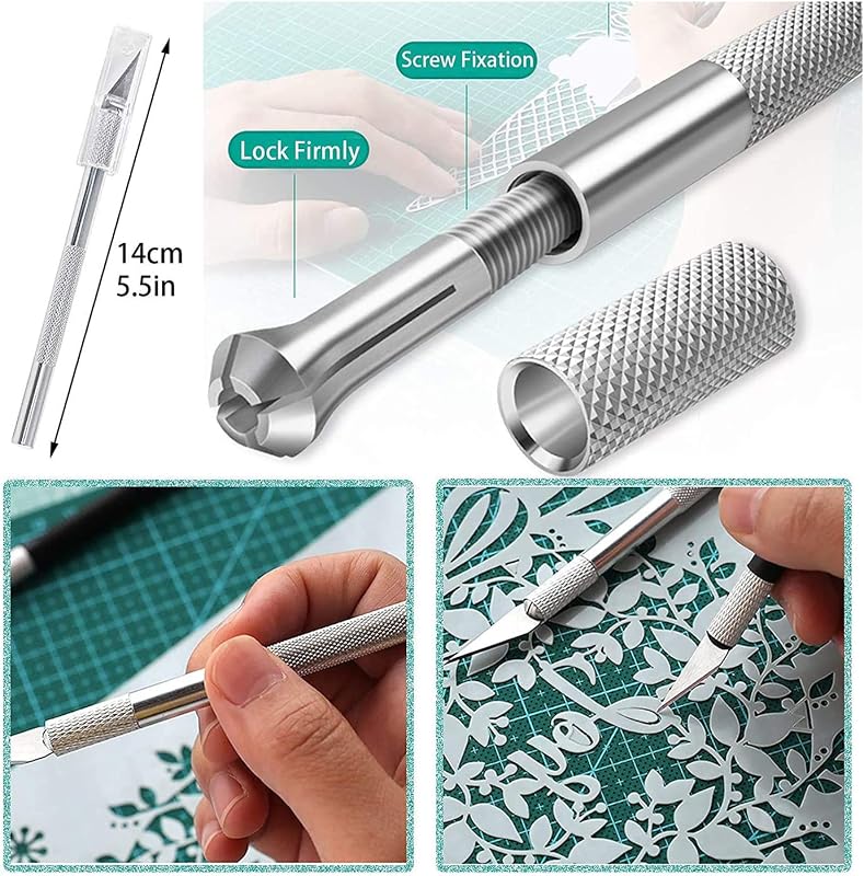 Chedin 26 részes plotter kiegészítő készlet - Vinyl kivágó eszközök, skalp kések, spatula, vonalzó - DIY barkács szett tárolótáskával