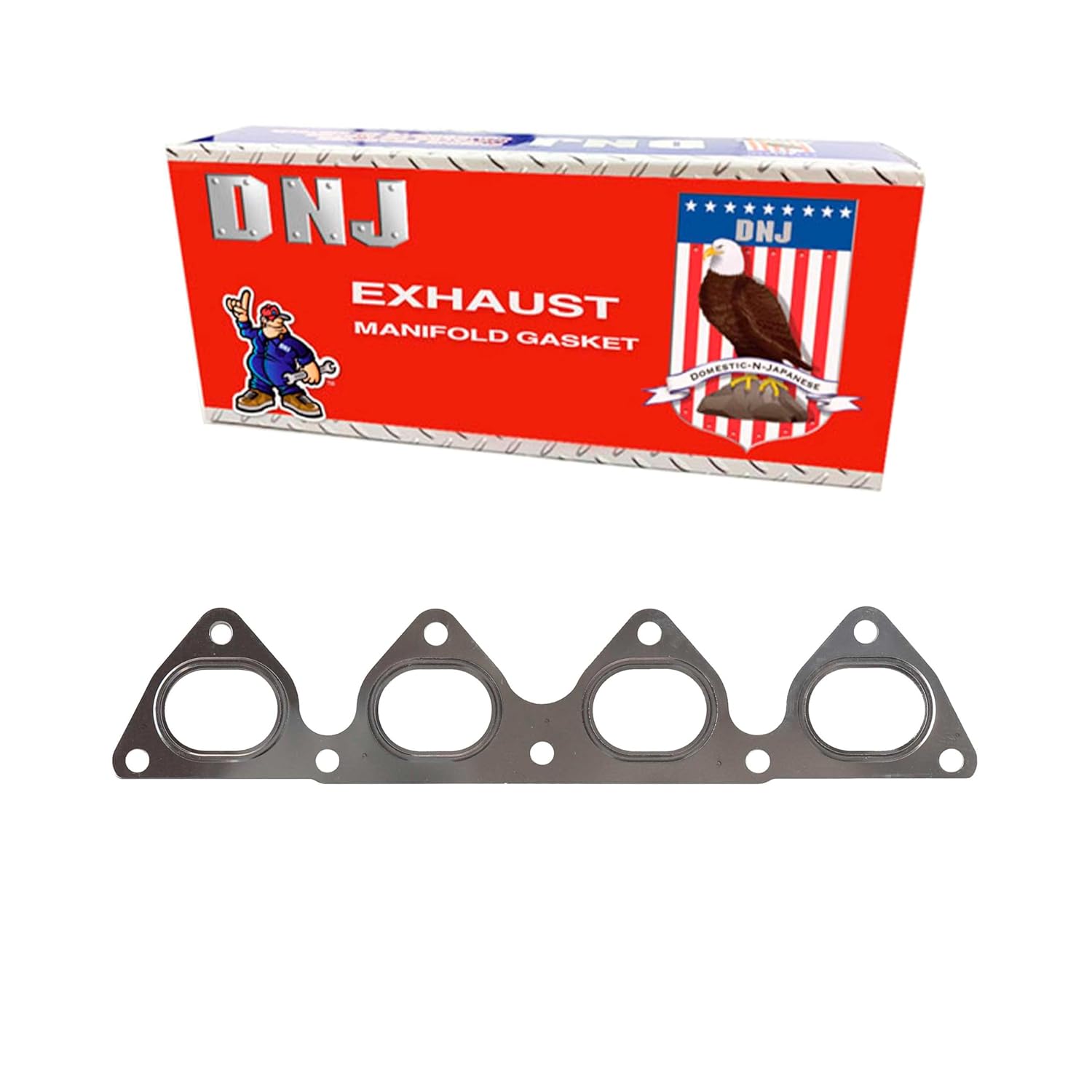 DNJ EG290 Exhaust Manifold Gasket Set for 1986-1995 Acura, Honda Civic, Civic del Sol, CRX 1.5L-1.6L L4 16V DOHC 1590cc