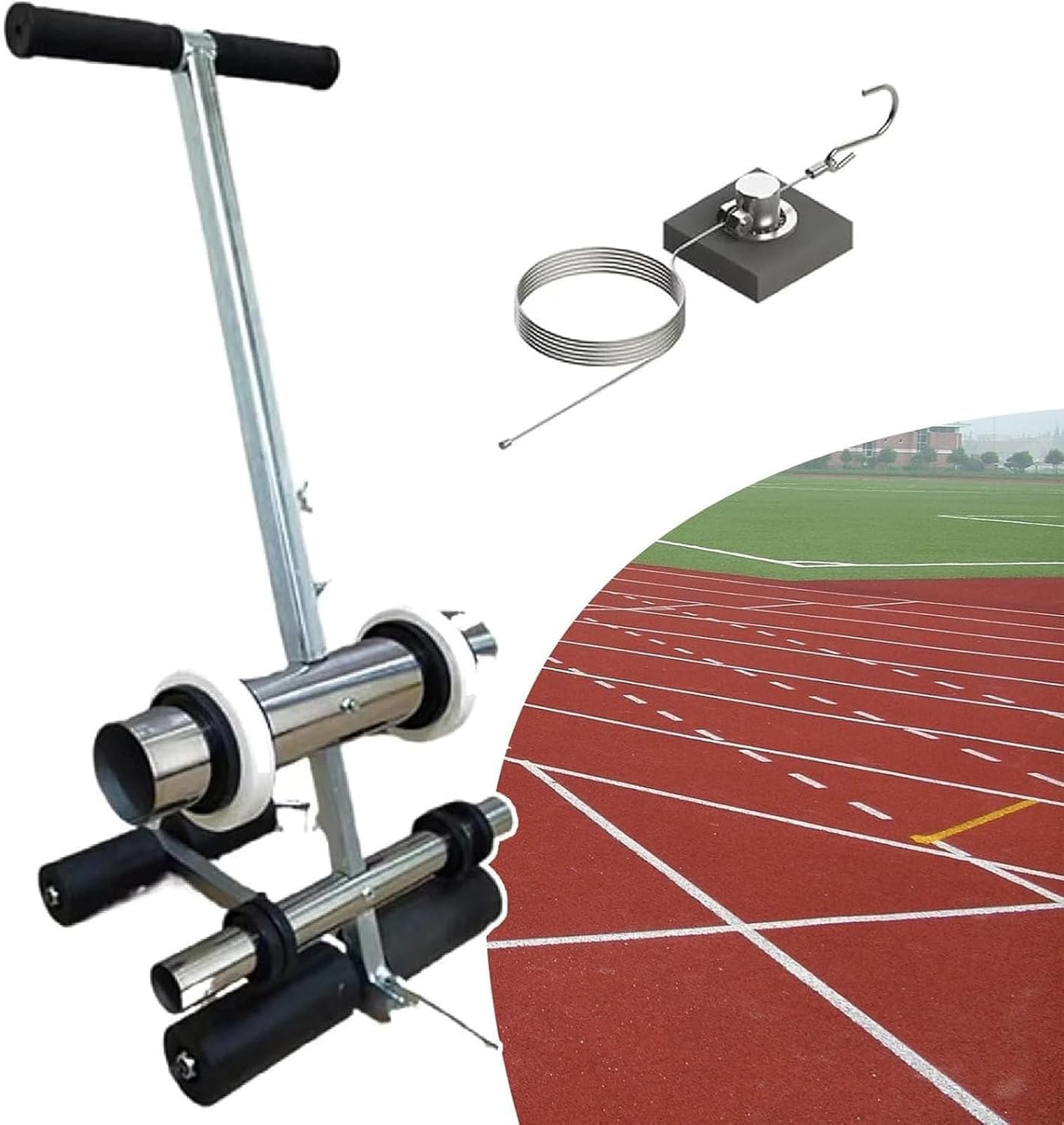 Aioneer Playing Field Line Striping Machines,Hand Push Floor Marking Tool With Drawing Circle Kit For Driveway,Asphalt Or Concrete