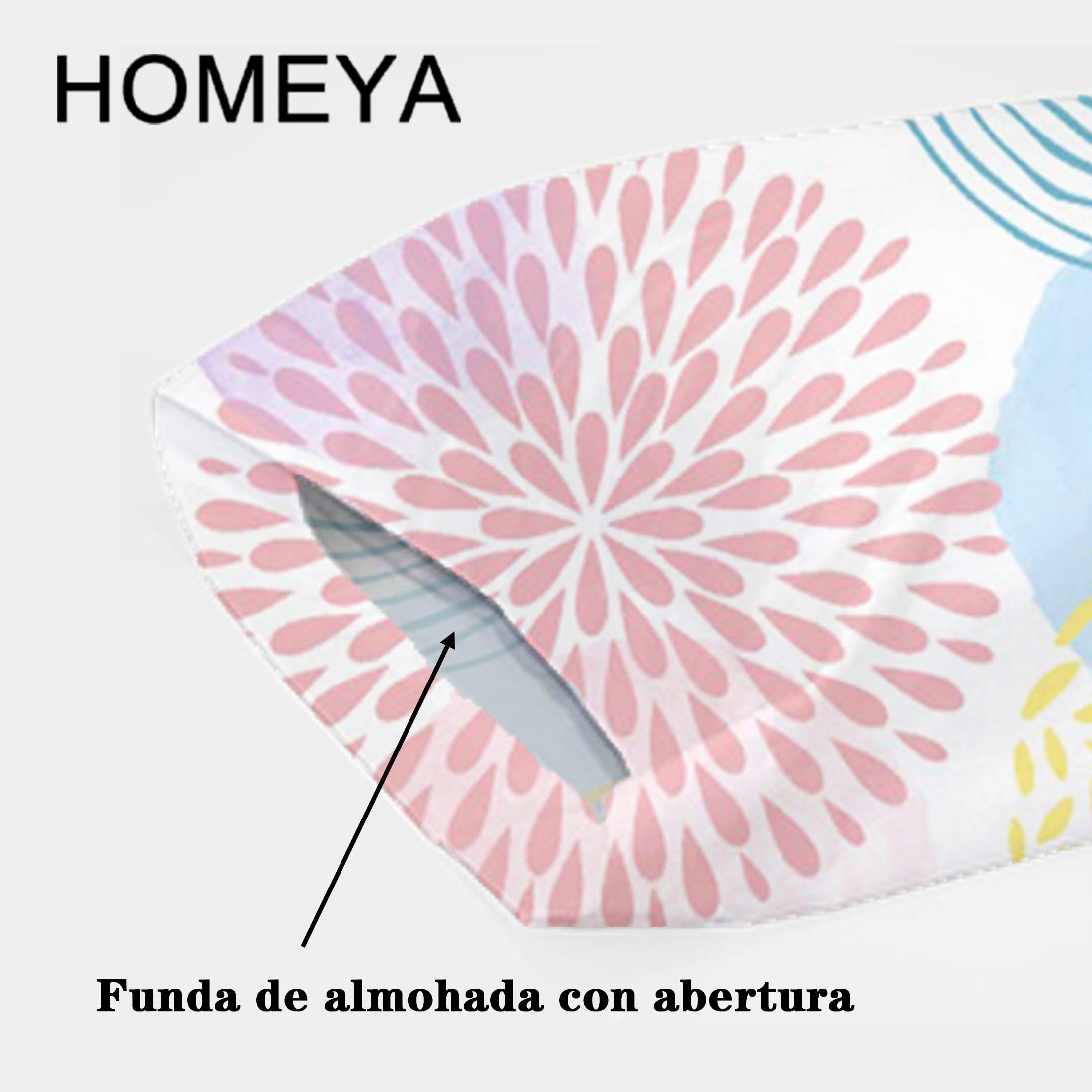 HOMEYA - Juego de sábana Cama 90cm - Juego de 3 Piezas - sábana encimera 165x260, Bajera Ajustable 90x190, Funda Almohada 45x110, Estampada