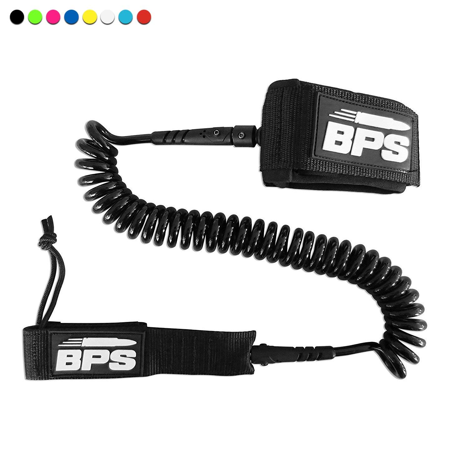 BPS 'Storm' Premium Surf SUP Leash 10 Foot Coiled Leash – Choose Color and Bundle
