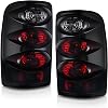 DWVO Taillights Tail Lamps Compatible with 2000 2001 2002 2003 2004 2005 2006 Chevy Suburban Tahoe GMC Yukon SLT XL Black Smoke Do Not Fit Barn Door Models - ONLY FITS LIFT GATE MODELS