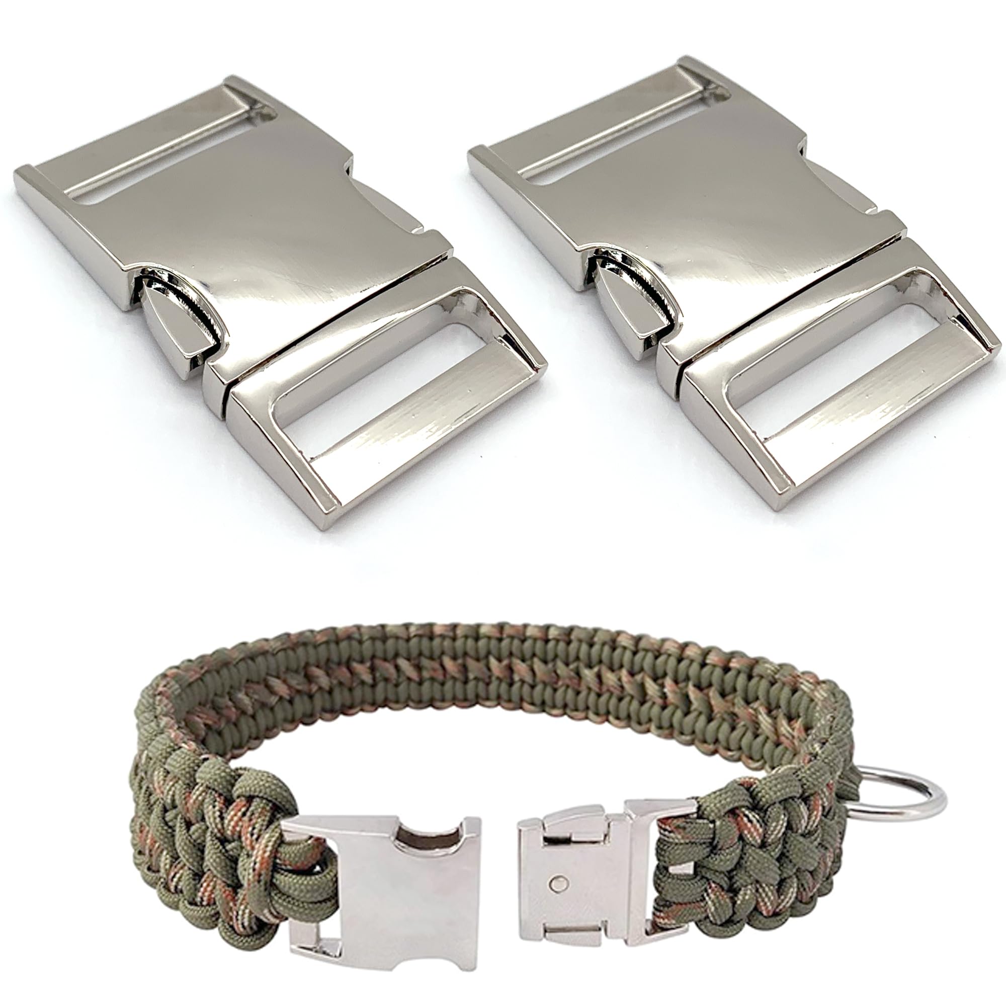 NBEADS 15 Fibbie Incastro Metalliche Per Cinture Fai Da Te | 3 Colori (Oro, Argento, Bronzo) | Fermagli A Sgancio Rapido 2,3x3,3 Cm - 4