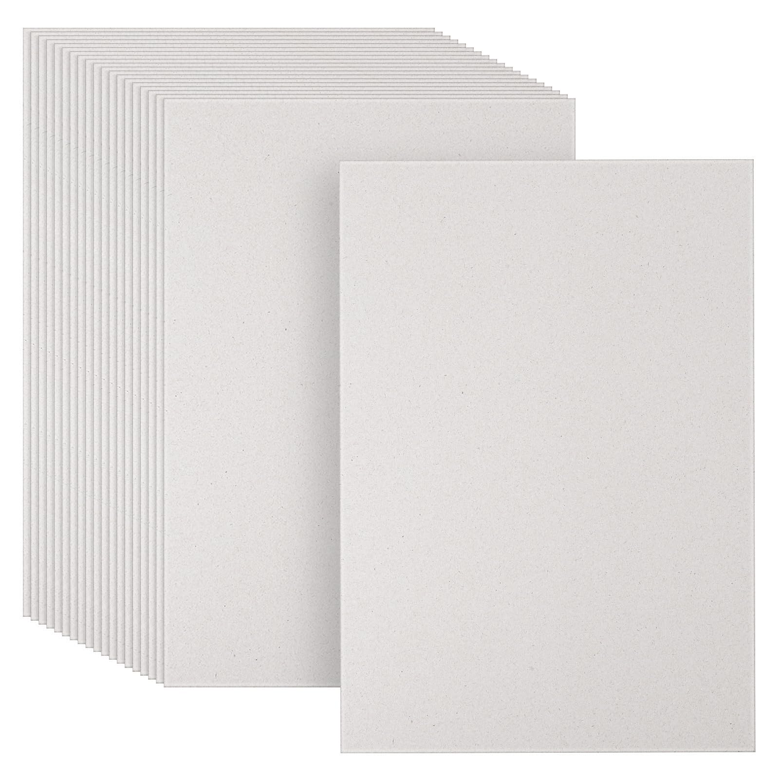 GALPADA 20 Fogli Cartoncino Spesso Grigio Rinforzato per Scrapbooking e Imballaggio, Carta Resistente Alta Compressione, Formato A4 per Lavori di Legatoria e Artigianato