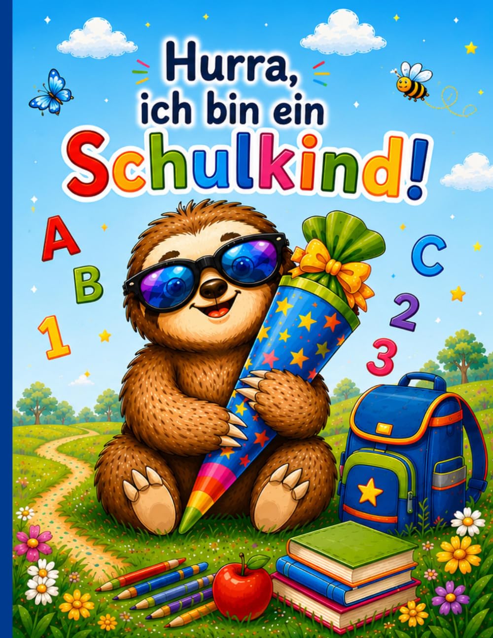 "Hurra , ich bin ein Schulkind!": Das perfekte Malbuch zur Einschulung - für Vorschulkinder und Erstklässler (5-7 Jahre)