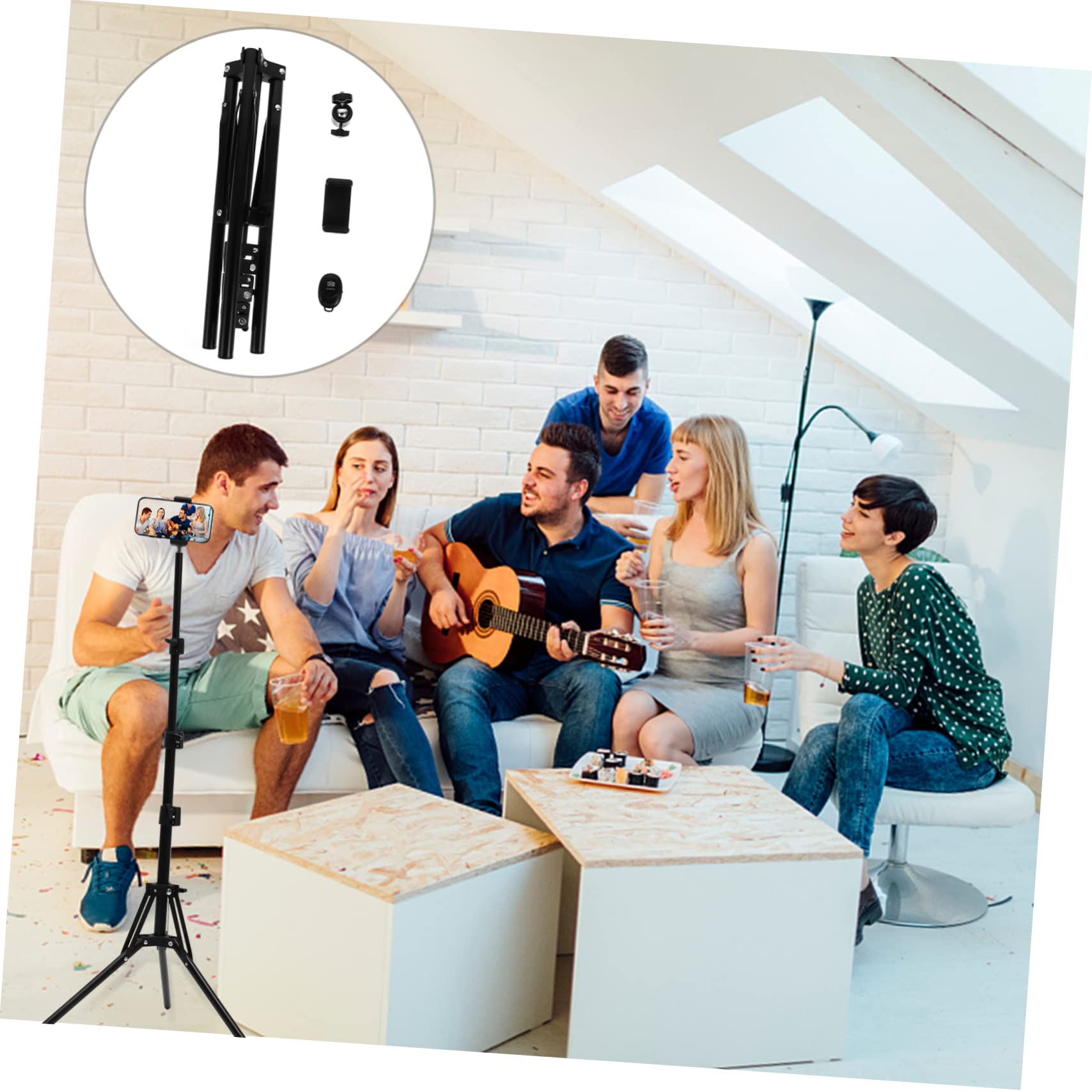 1set Supporto Telefonico Per Streaming Treppiede Portatile Per Smartphone Adatto Per Videochiamate e Giochi Facile Da Usare e Conservare Compatibile Con Smartphone