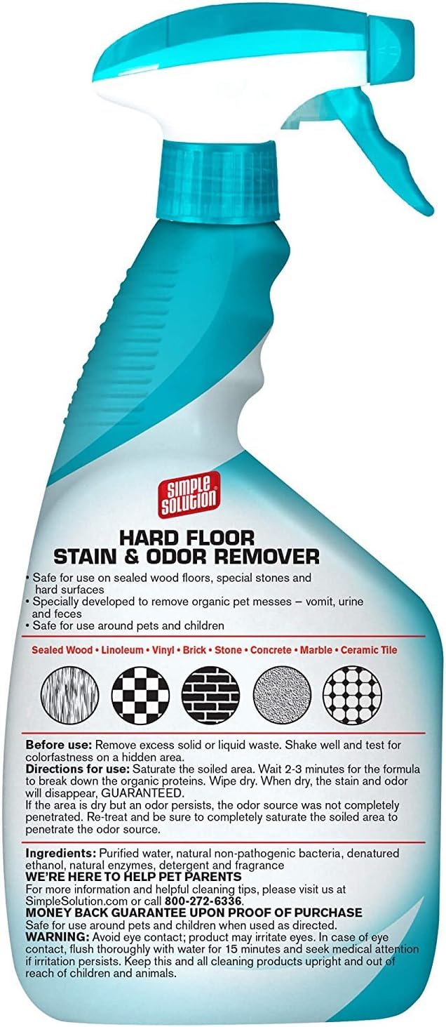 (2 Pack) Simple Solution Hardfloor Pet Stain & Odor Remover, 32 oz2