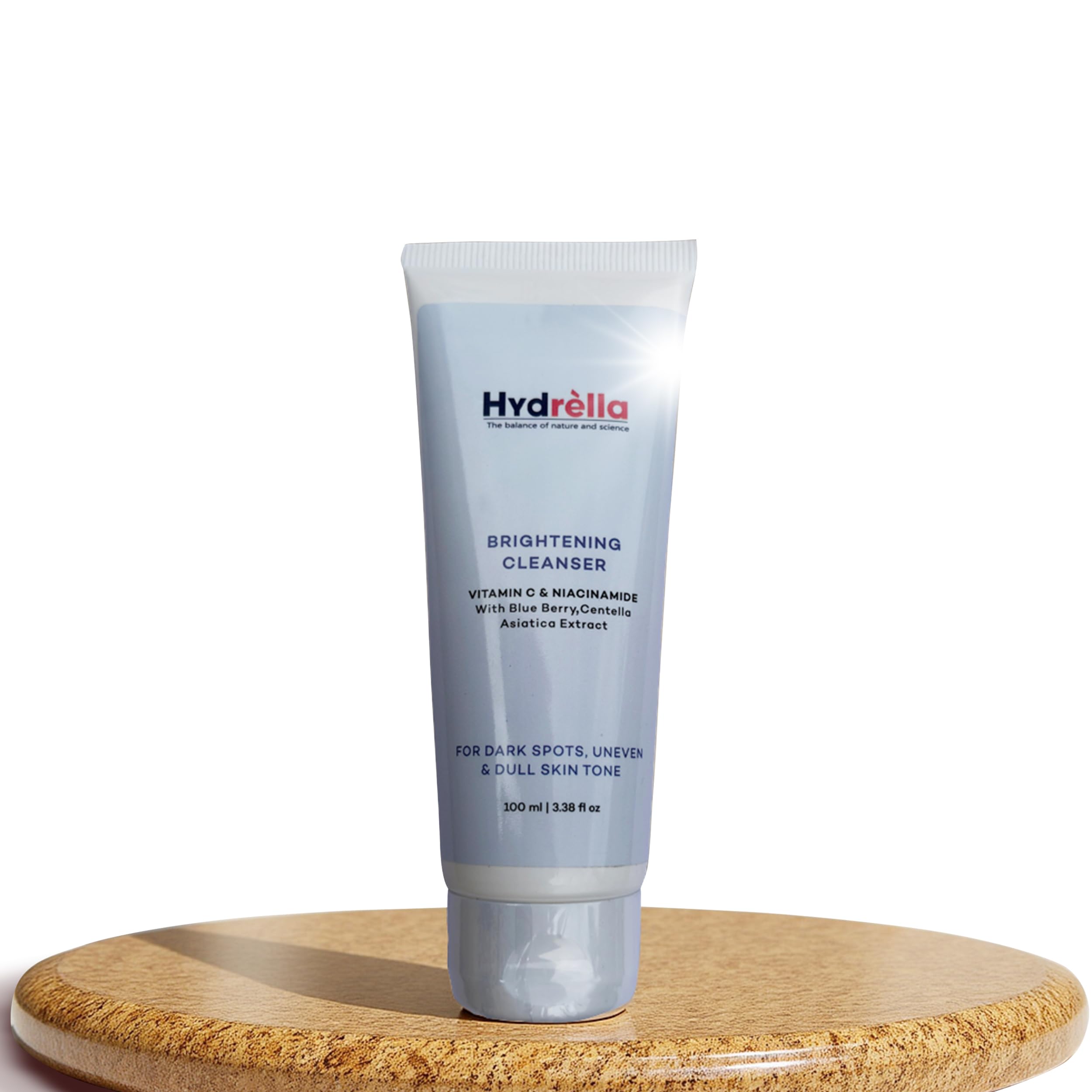 Brightening Cleanser – For Dark Spots, Uneven & Dull Skin Tone, with Glutathione, Vitamin C, Blueberry & Licorice Root Extract, 100 g