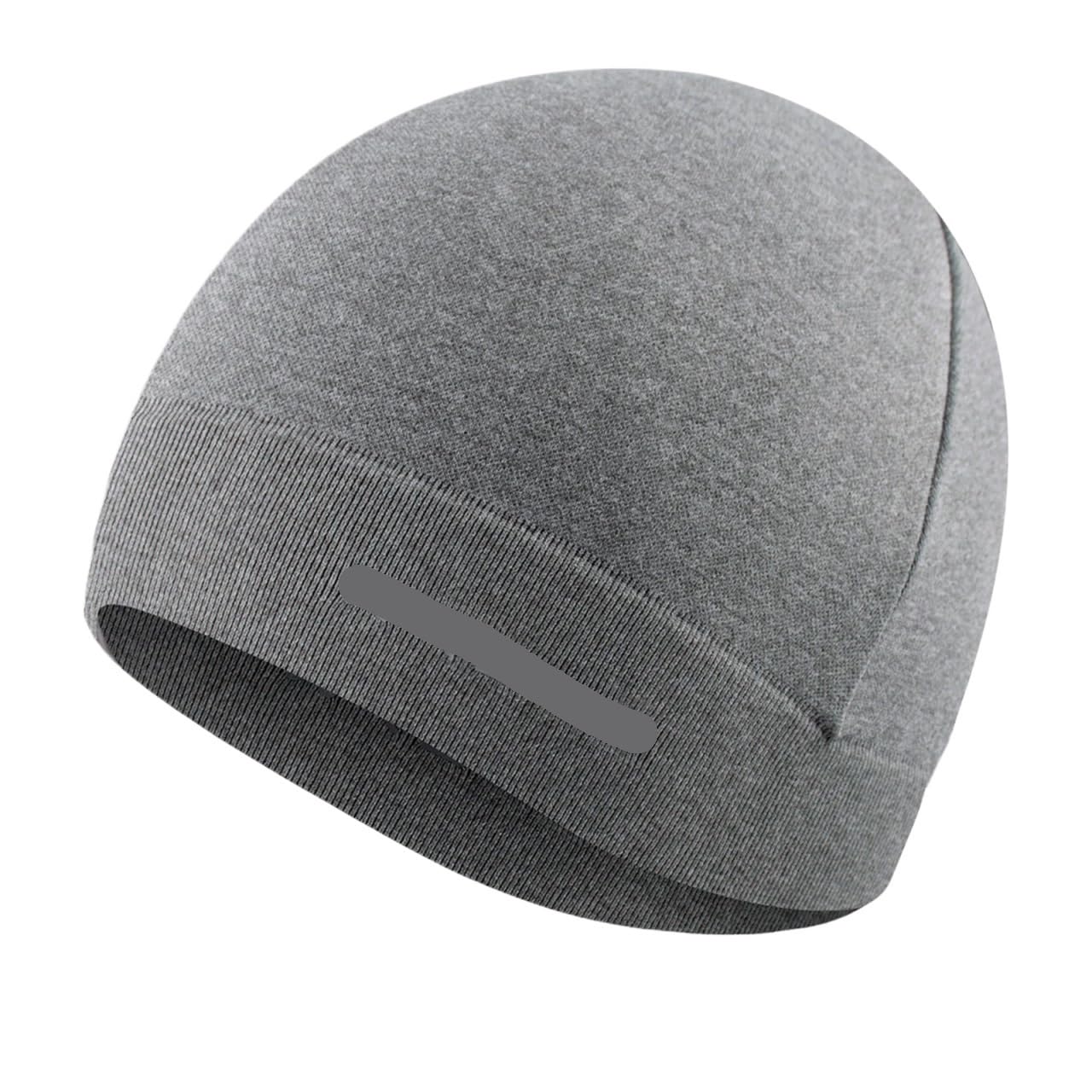 Cappello sportivo da corsa invernale caldo 2 pezzi for uomo e donna antivento escursionismo fitness morbido per Ciclismo(GRAY)