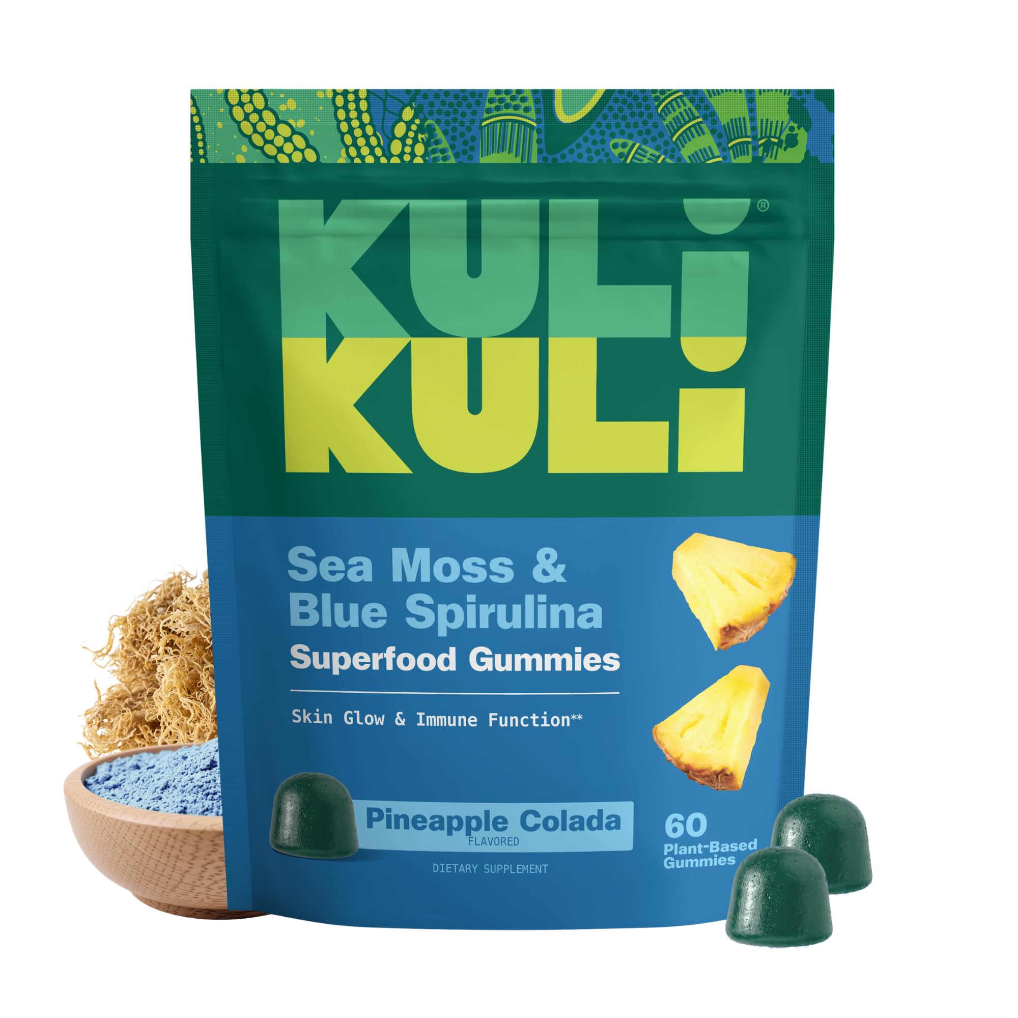 Kuli Kuli Moringa & Turmeric Supplement Gummies Soothe & Restore Lemon 60ct — Amazon image 10