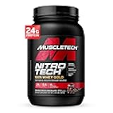 Whey Protein Powder , MuscleTech Nitro-Tech Whey Gold Protein Powder , Whey Protein Isolate Smoothie Mix , Protein Powder for Women & Men , Chocolate Protein Powder, 2 lbs (28 Serv)-package varies