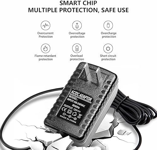 Miniatura 2 de Adaptador de CA de fuente de alimentación de 12 V, 2 A, 1 A, con 8 puntas, regulado, 12 voltios, 2000 mA, cable de cargador de repuesto para tira de