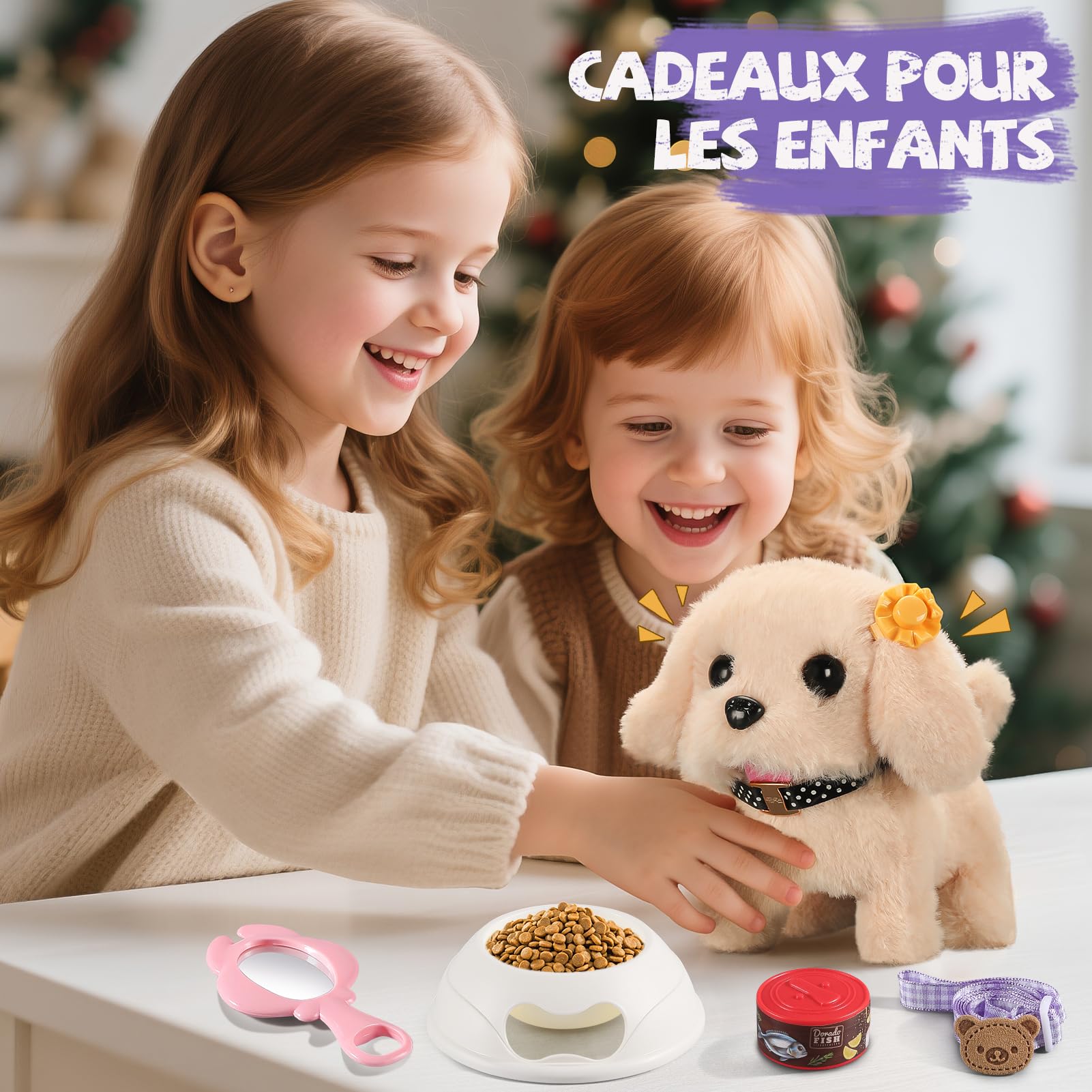 16PCS Jouets Chien Interactif pour Jeux Enfant 3 4 5 6 Ans,Jouet Enfant 3 4 5 6 Ans Chiot Robot,Chiens Robots avec Marche,Cadeaux d'anniversaire pour Filles et GarçOns de 3 4 6 5ans