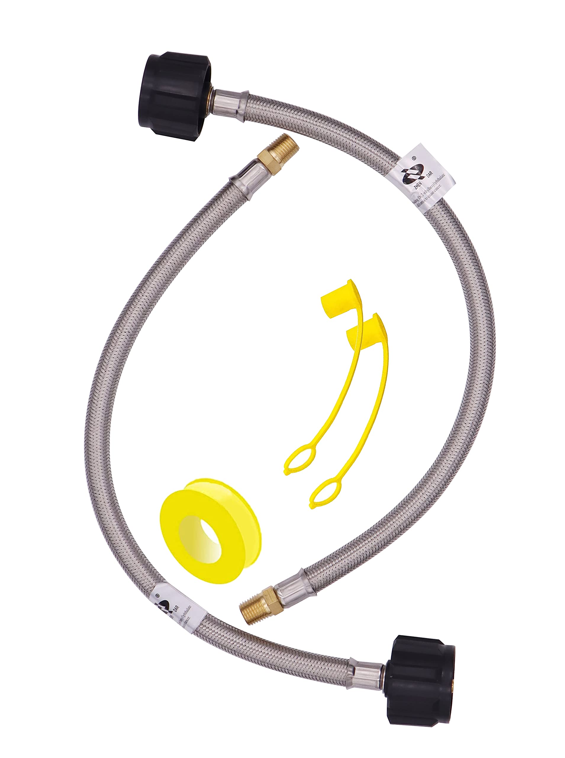 Buy METER STAR 2 Pcs RV Propane Hose, 15 Inch Stainless Steel Braided Camper Tank Hose,Rv LP