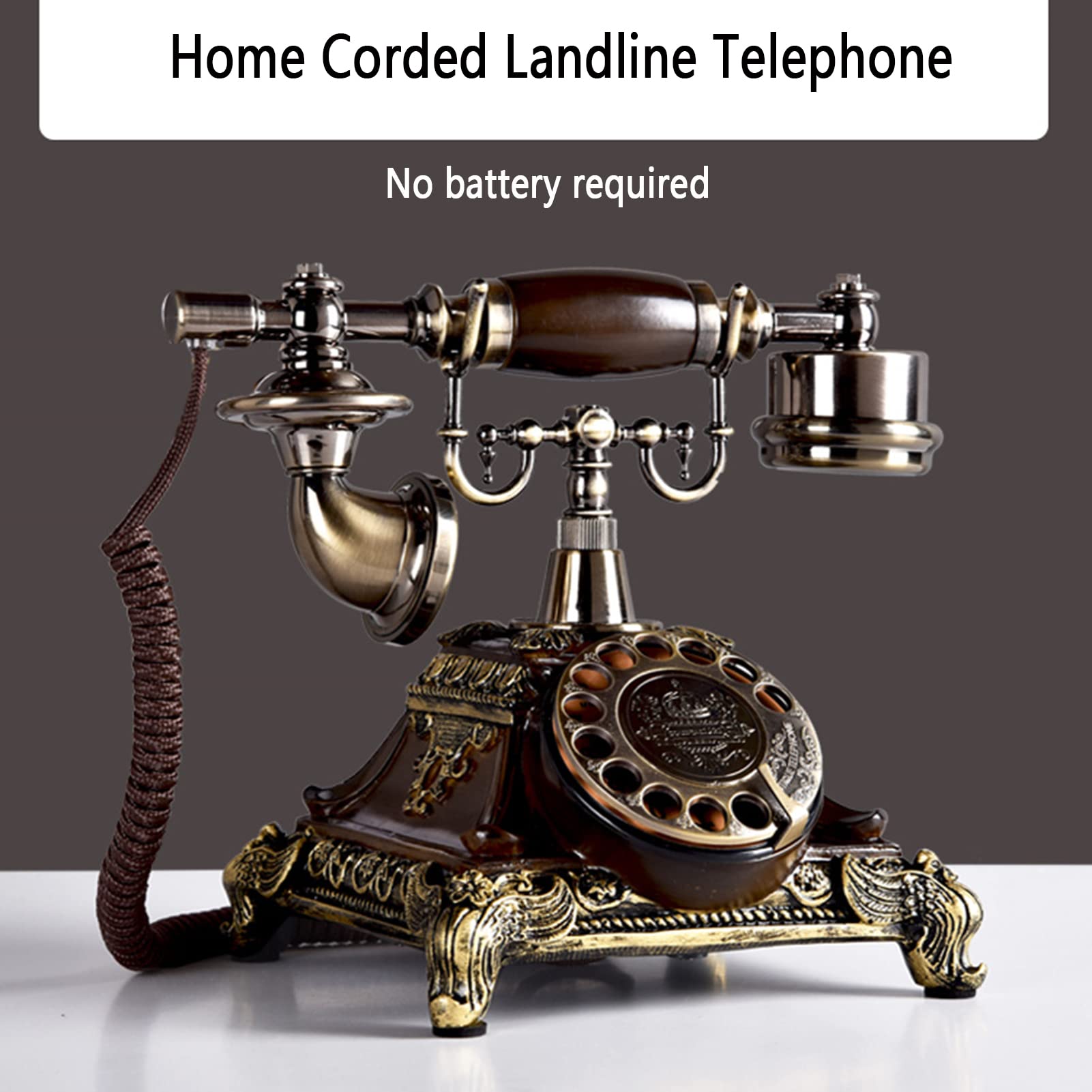 Telefon Stacjonarny Retro, Klasyczny Telefon Stacjonarny Z Tarczą Obrotową, Staromodny Telefon Stacjonarny Do Domu I Biura, A, A