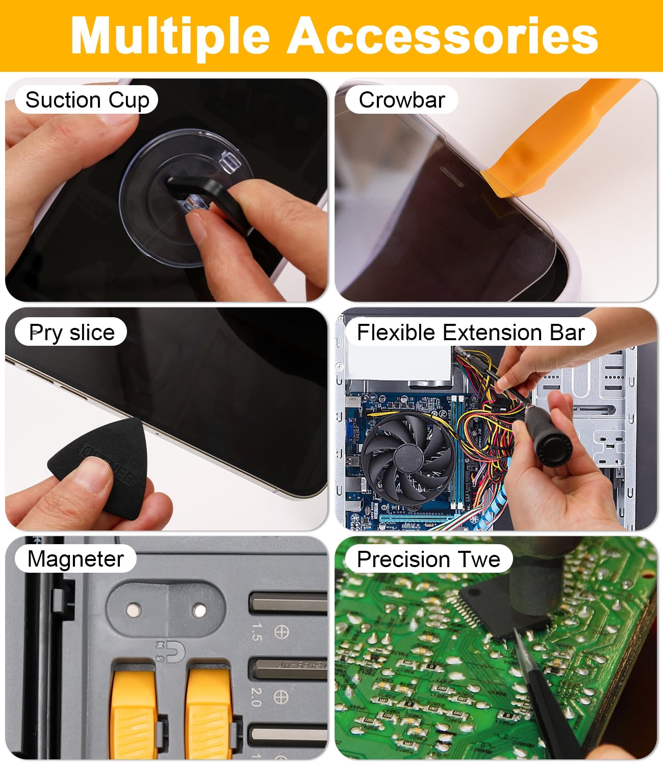 Zestaw wkrętaków precyzyjnych 145 w 1, profesjonalny zestaw wkrętaków magnetycznych z końcówkami Torx Triwing, do iPhone'a, Switch, PS5, laptopa, zegarków, aparatów fotograficznych, okularów
