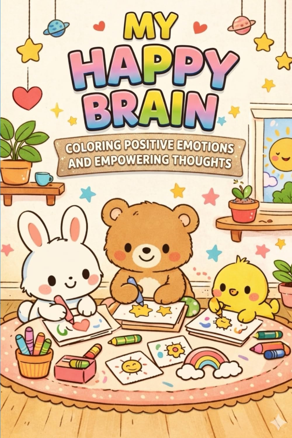 My Happy Brain Coloring Book for Kids: Coloring Emotions, Building Confidence, and Learning Positive Thoughts