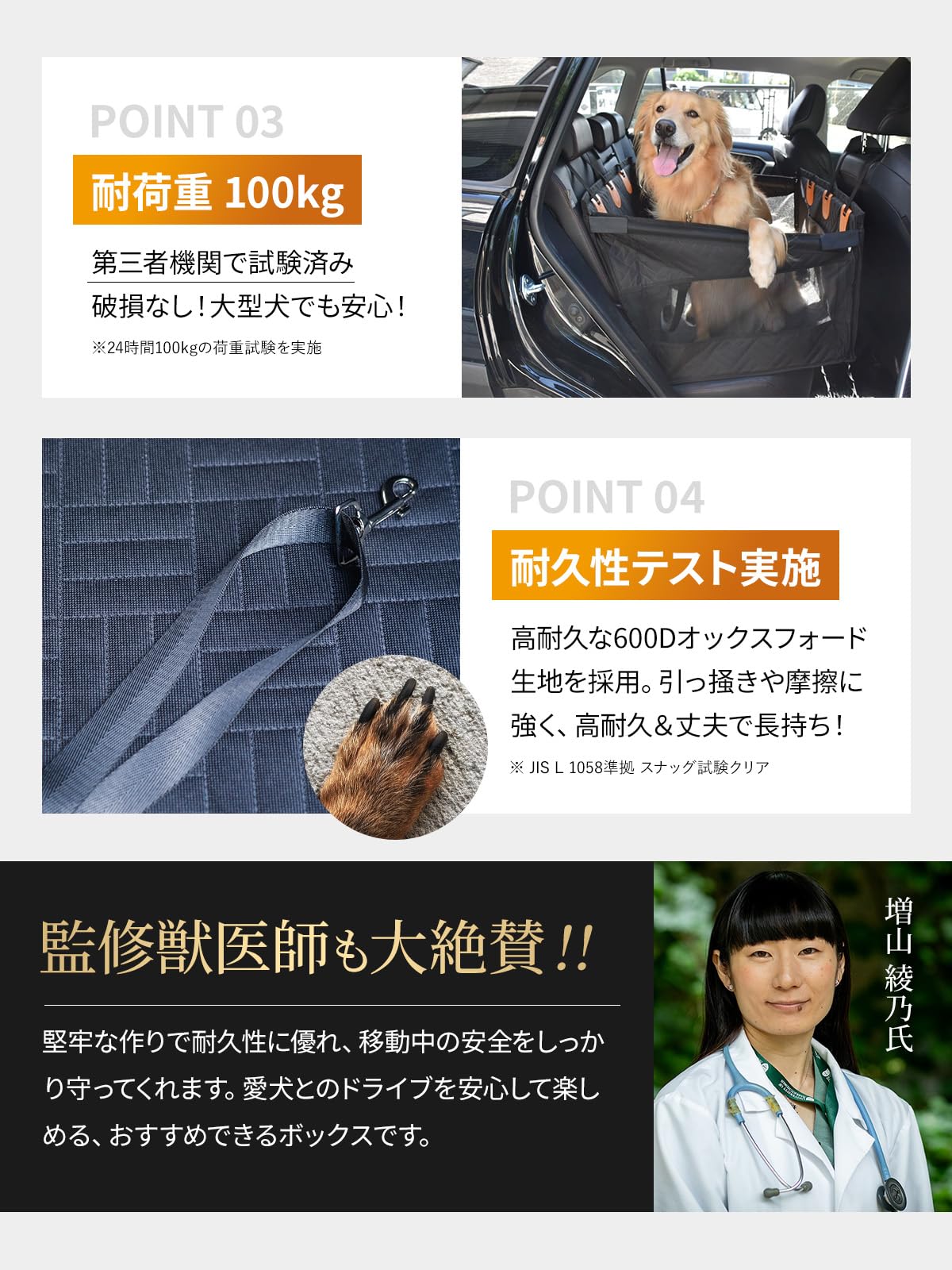 Amazon.co.jp: 【獣医師監修／JPPMA認定品】ドライブボックス 大型犬用