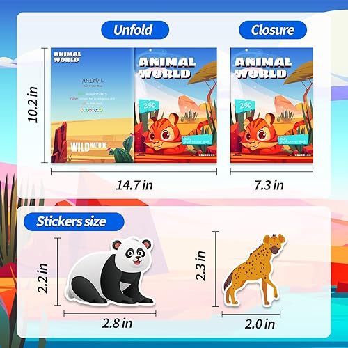 Miniatura 4 de LIFEBE Juego de 2 libros de calcomanías para niños de 2 a 4 años 1 a 5 años lindos libros de calcomanías para niños juguetes educativos libros de