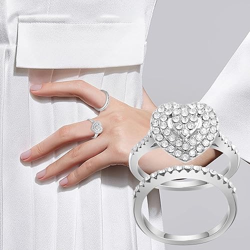 Miniatura 2 de iLH ZYooh - Anillos de diamantes de talla hueca, anillos de circonita de lujo para mujer, anillos de compromiso, boda, regalo de joyería, Piedra