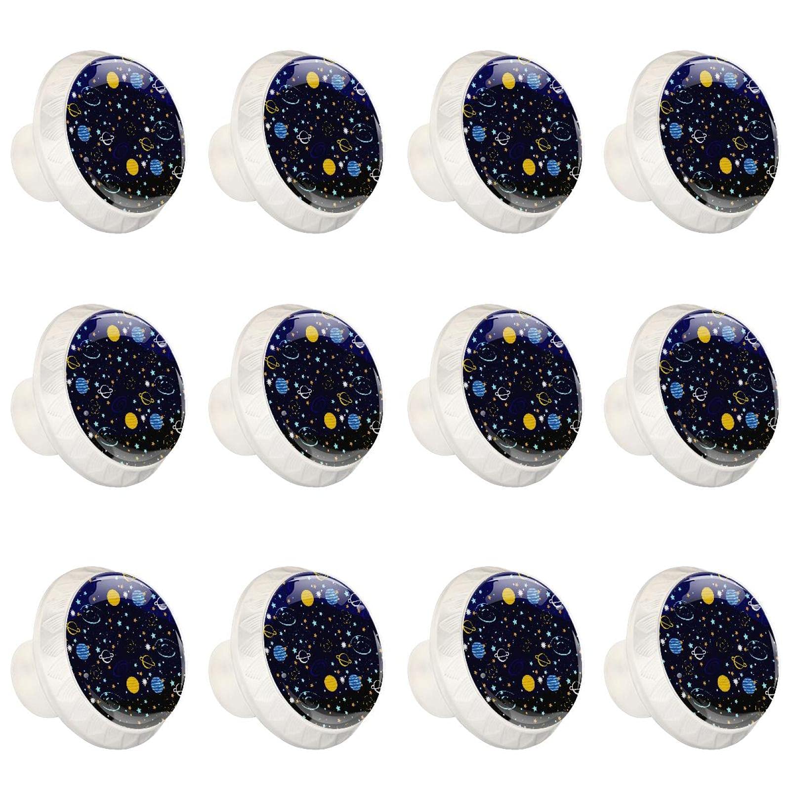 Boutons de meuble galaxie lot de 12 poignées rondes pour armoire cuisine et commode