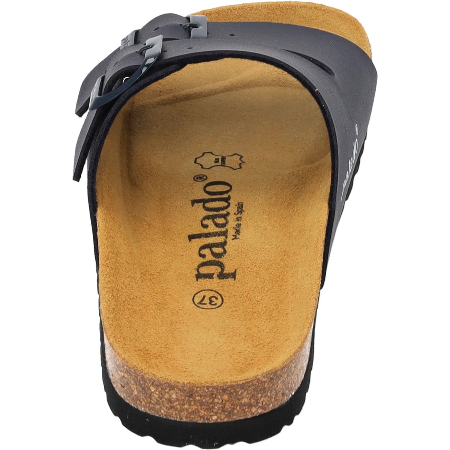 Palado Damen Pantoletten Milos Matt – bequeme Sandalen Made in Spain - Hausschuhe mit dämpfendem Kork-Fußbett - modische Sommerschuhe