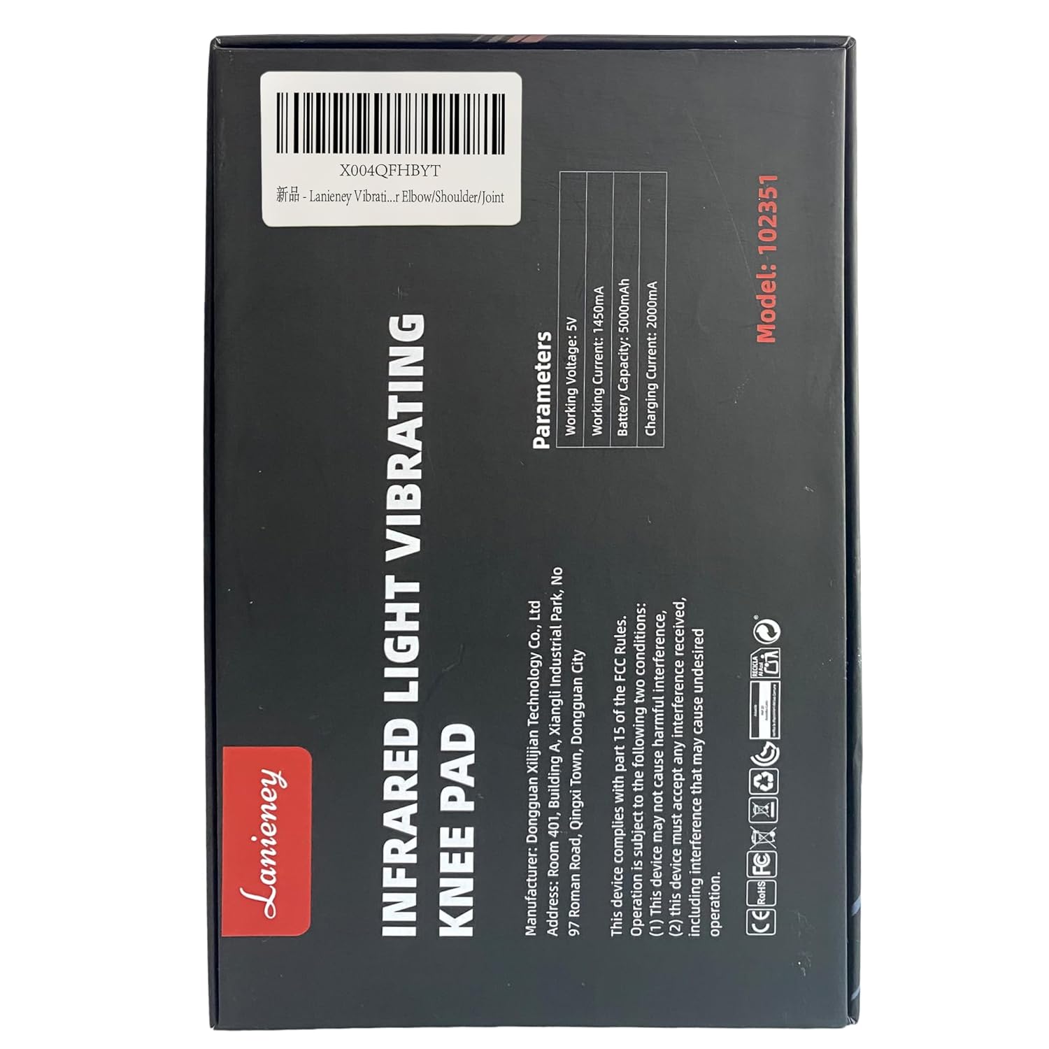 Vibration Knee Massage, Rechargeable Red Light Therapy Knee Brace with 660nm & 850nm Red Light for Elbow/Shoulder/Joint