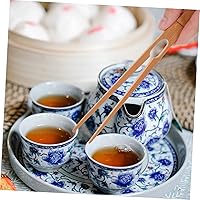 Vista 9 de STOBAZA Pinzas de cocina con clip de bambú para cocinar platos de cocina, clips antideslizantes para estufa