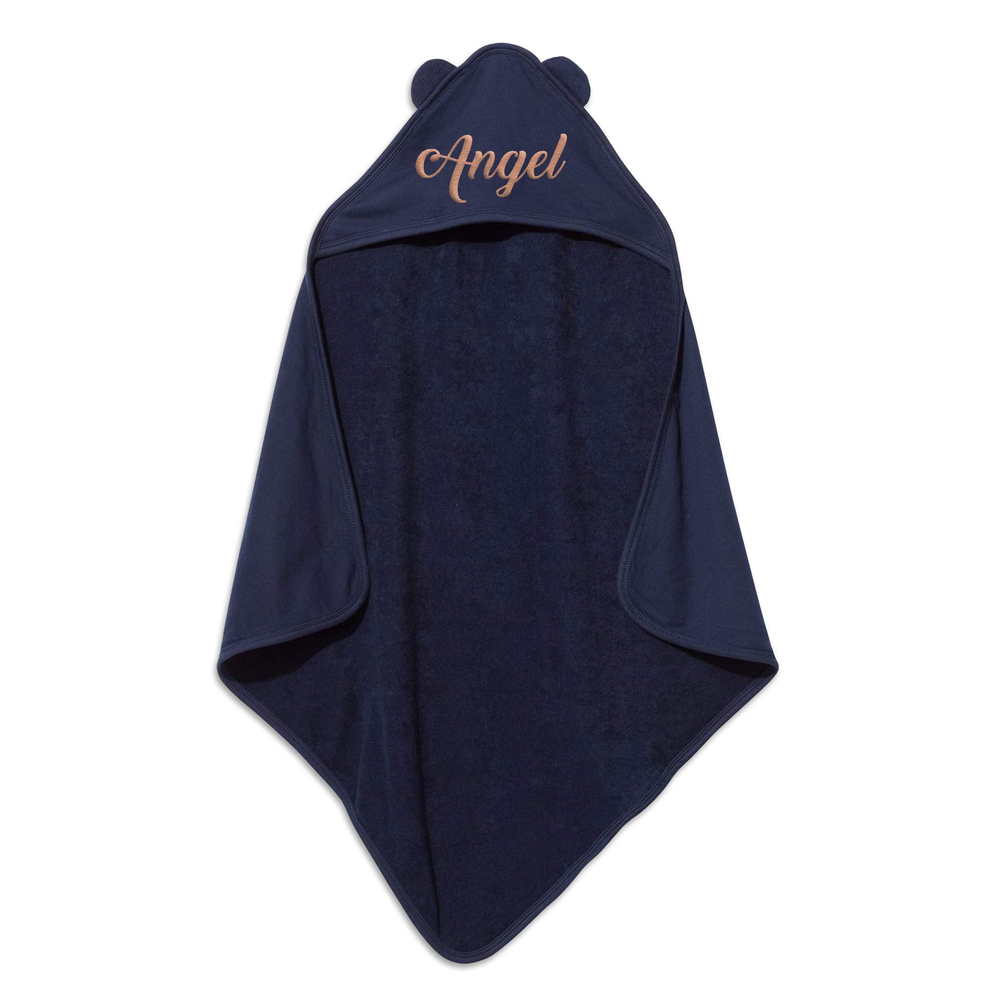 TEEAMORE Custom Hooded Baby Bath Towel with Ears Personalized Embroidered Monogram Unisex Toddler Infant Towel