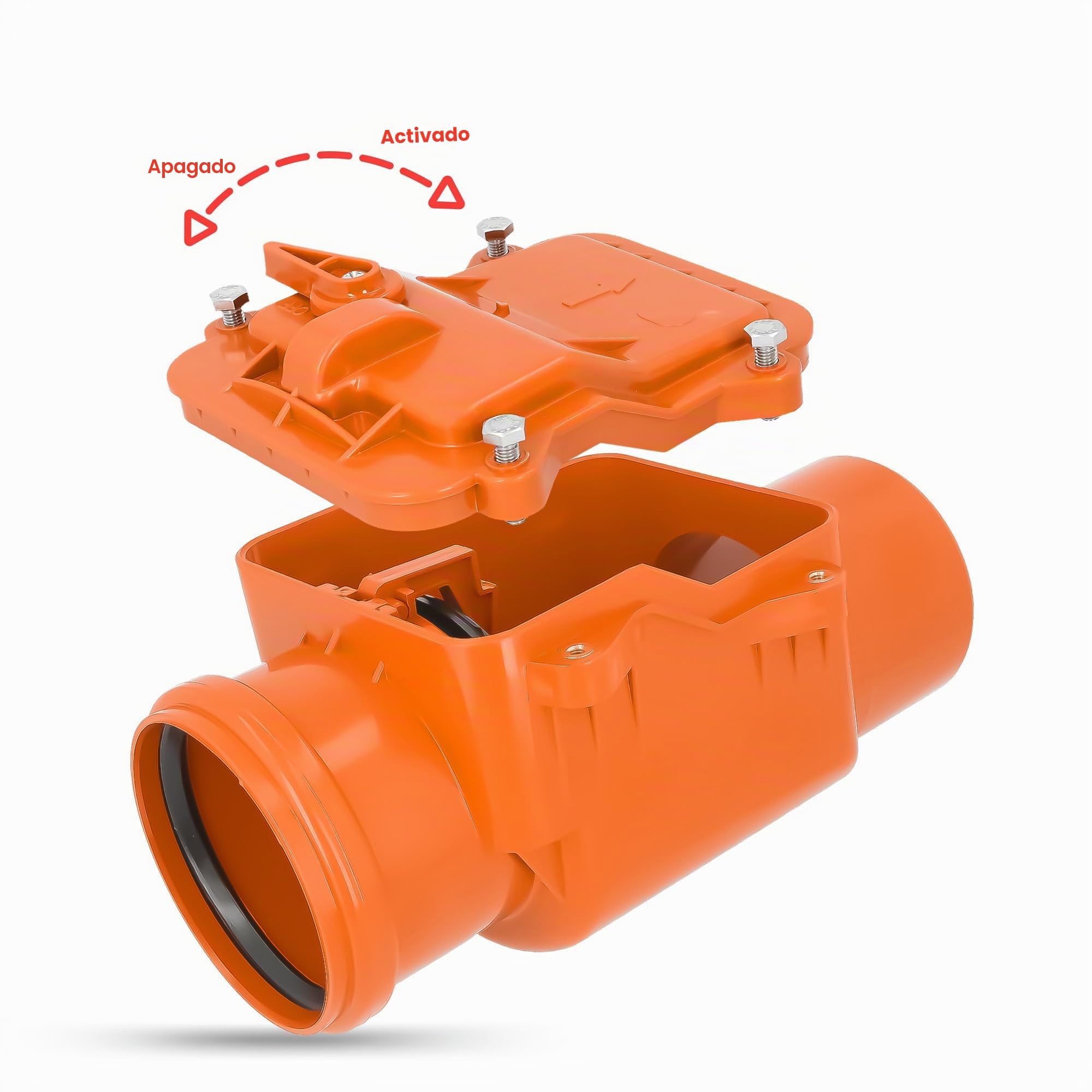 Válvula Antirretorno Diámetro dn 110 PVC de no Retorno Anti-flood con Bloqueable Solapa de Volver