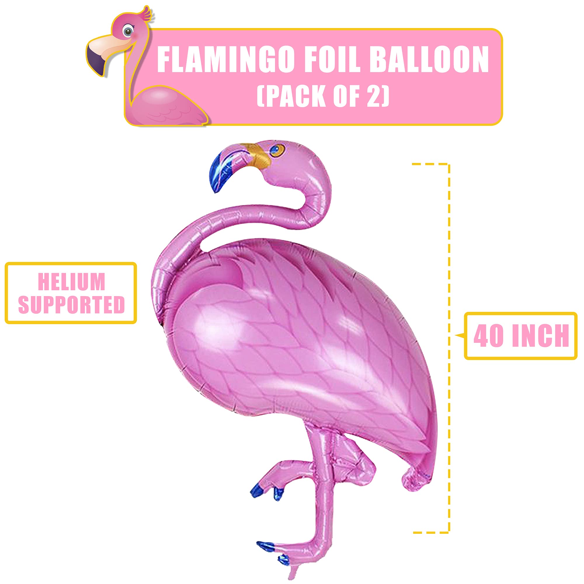 Giant, 2 Pieces Pink Flamingo Balloons - 40 Inch, Flamingo Party