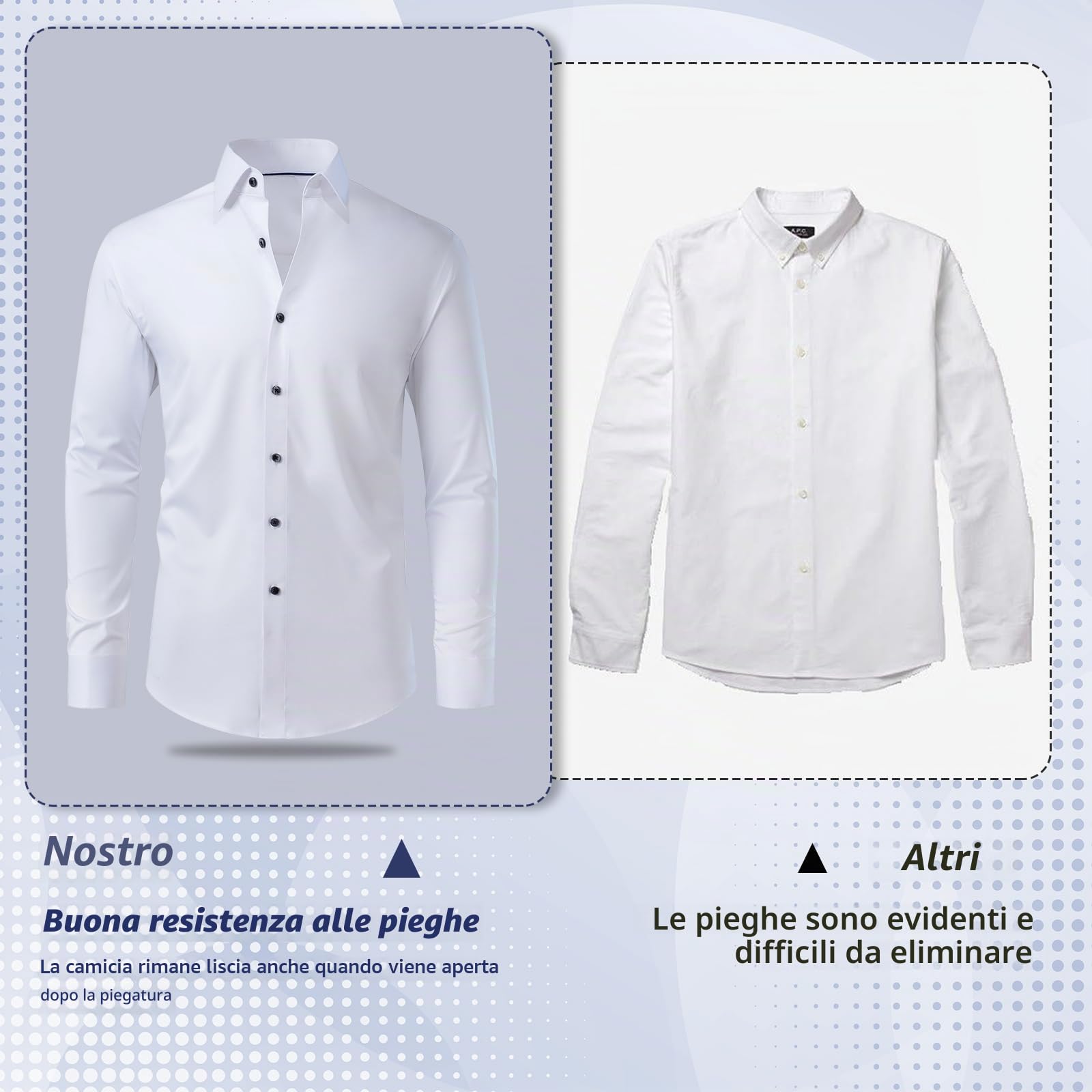 Gollnwe Men's French Cuff Dress Shirt Slim Fit Stretch Solid Long Sleeve Shirts Bussiness Formal