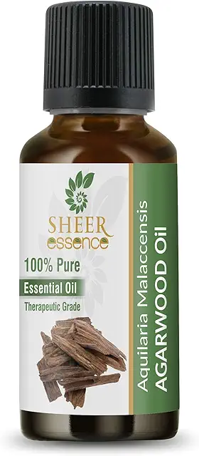 Natural Agarwood Oud Essential Oil - 100% Pure Undiluted Therapeutic Grade for Aromatherapy