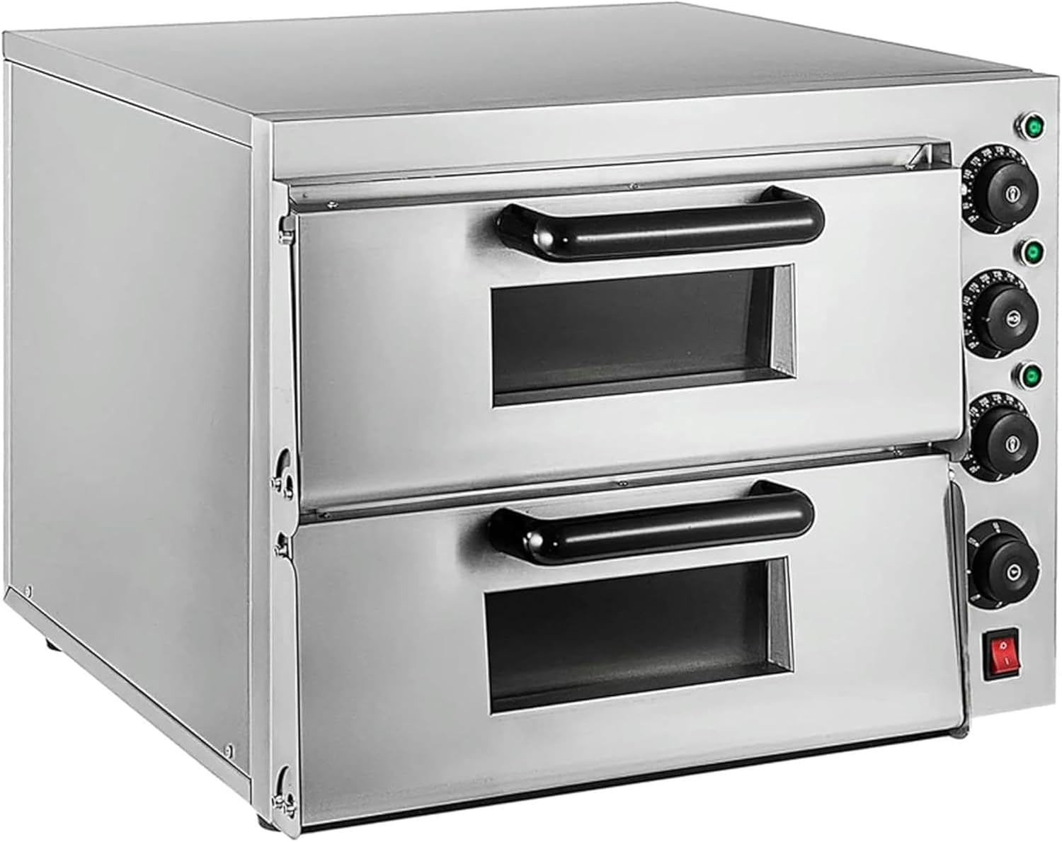 Electric Pizza Oven Countertop,Electric Pizza Oven Commercial Double-Deck Pizza Drawer Toaster Oven Countertop Stainless Steel Multipurpose Snack Toaster Oven