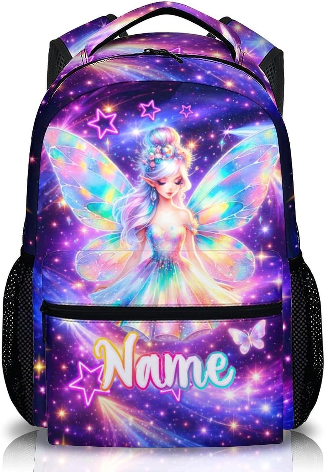 Girls Backpack Custom Cat Schoolbag for Kids Toddlers, 17 Inch Durable Bookbag for Student Kindergarten Primary
