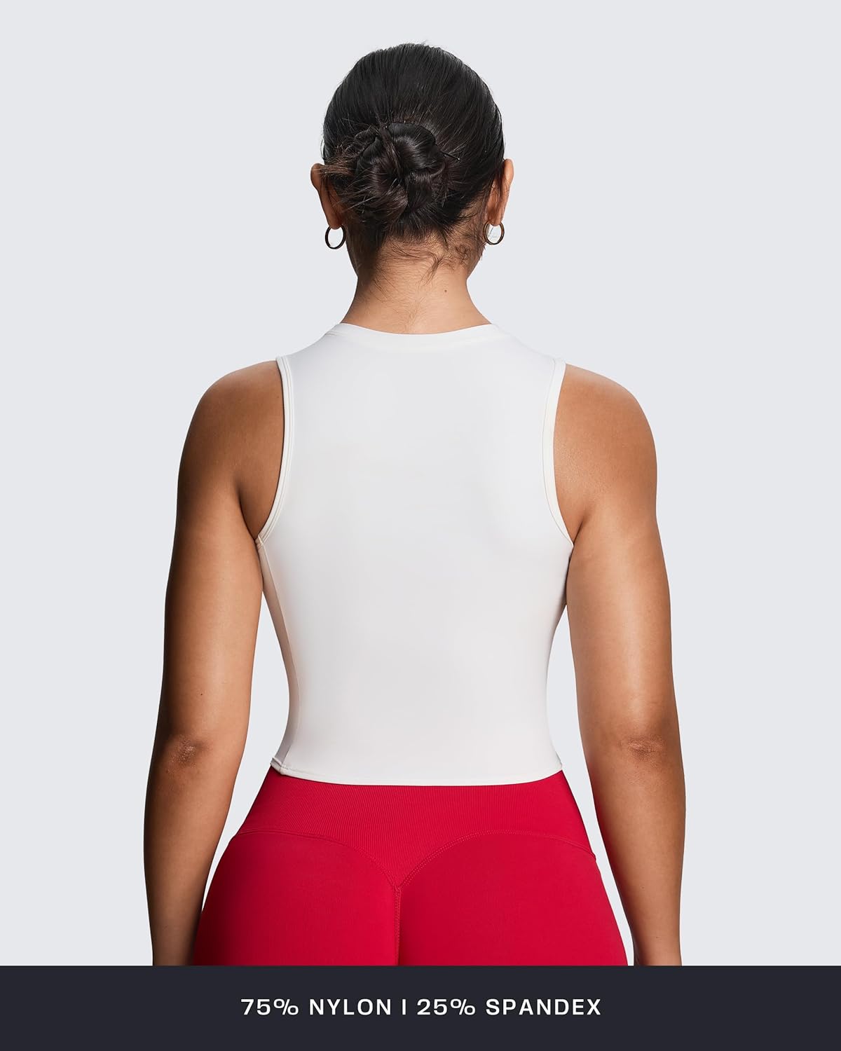 Aoxjox Women's Sleeveless Tank Tops GEO Workout Gym Yoga Curve Longline Crop Top - Image 5