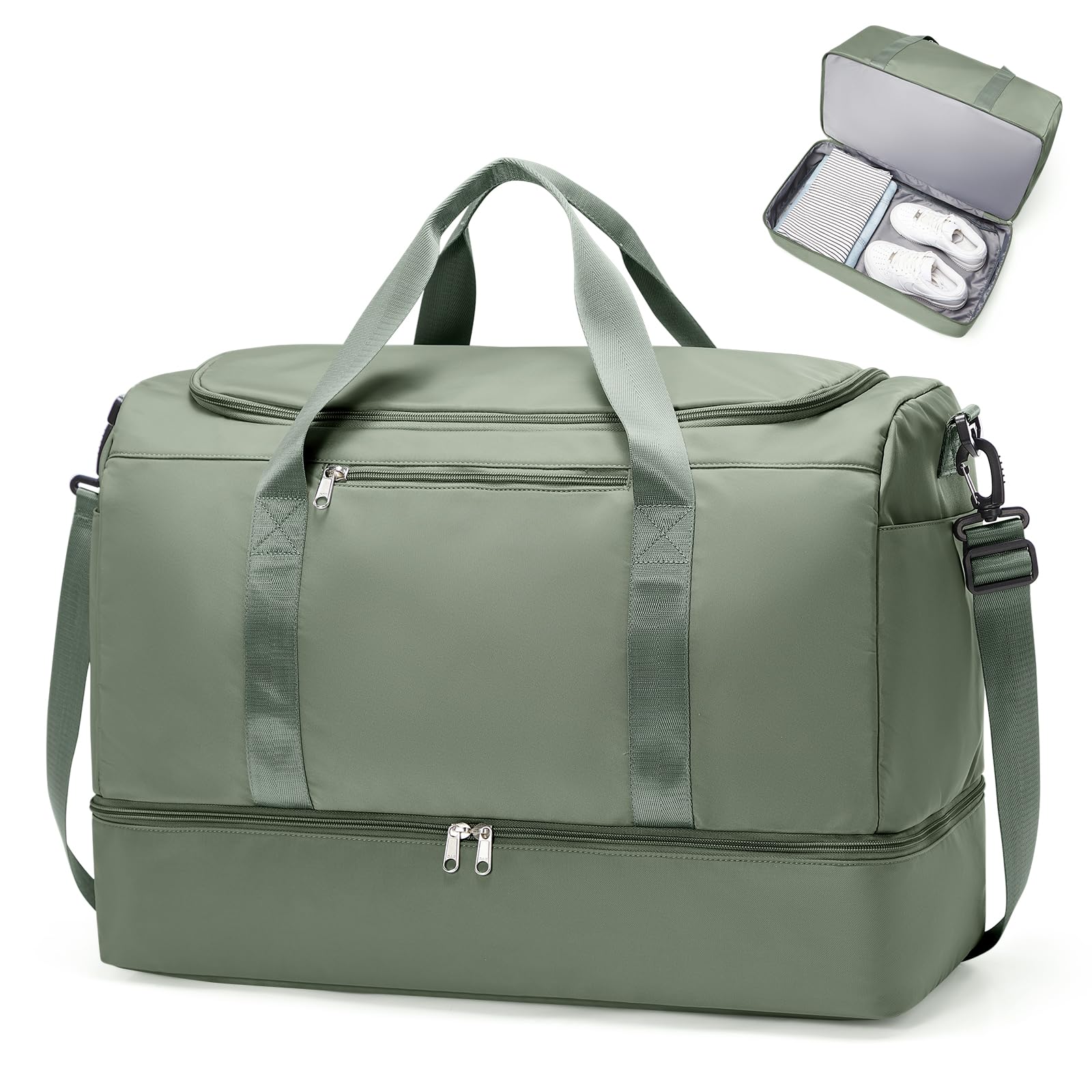 Extra Large Travel Duffle Bag Carry on Overnight Weekend Bag with Shoes Compartment Weekender Bags for Women for
