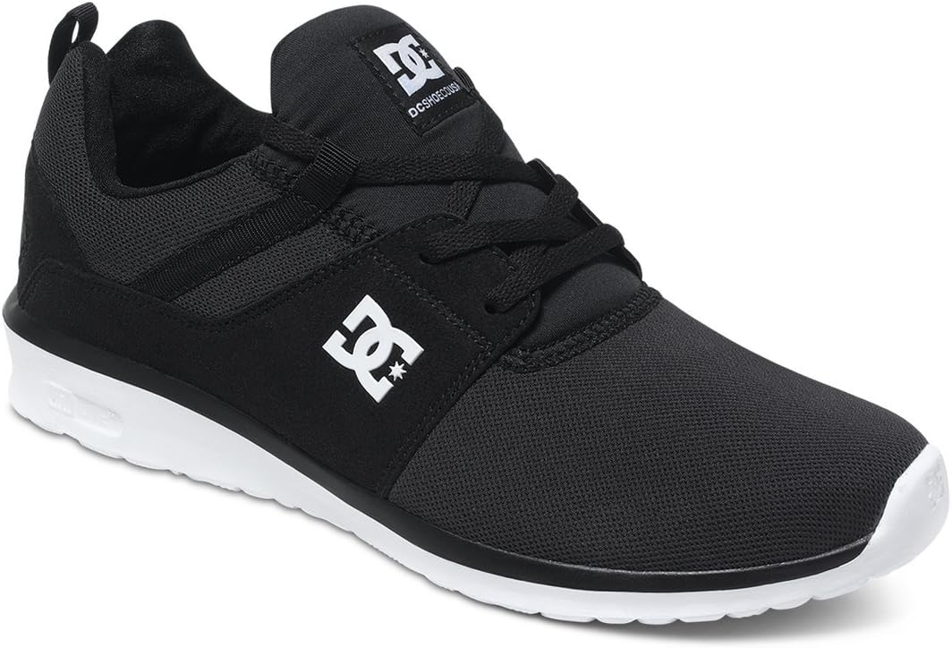 DC Men's Heathrow Casual Skate Shoe 4 Black/White