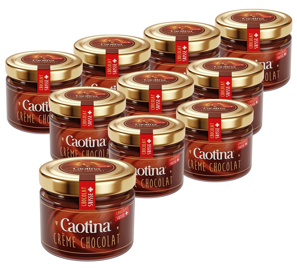 10er SET Caotina Crème Chocolat Brotaufstrich 300 g / Schokocreme / Schokoaufstrich / Schweizer Schokolade