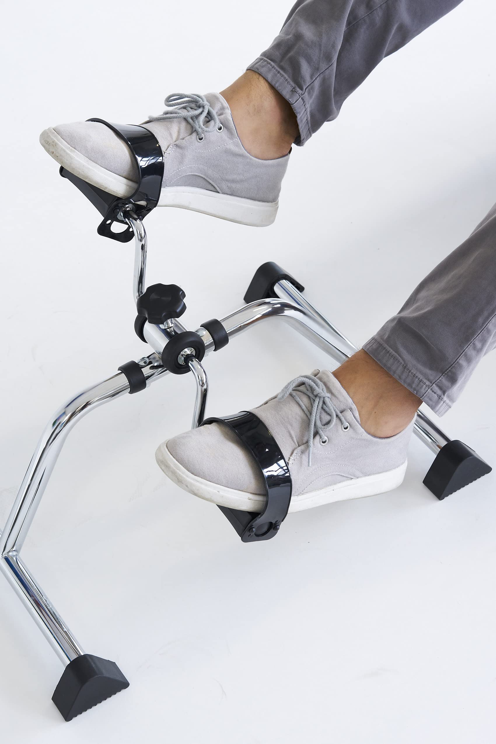 Pedaliera per riabilitazione in acciaio con piedini antiscivolo, 1 grammo