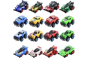 DINESIL Prefilled Easter Eggs with Pull Back Cars