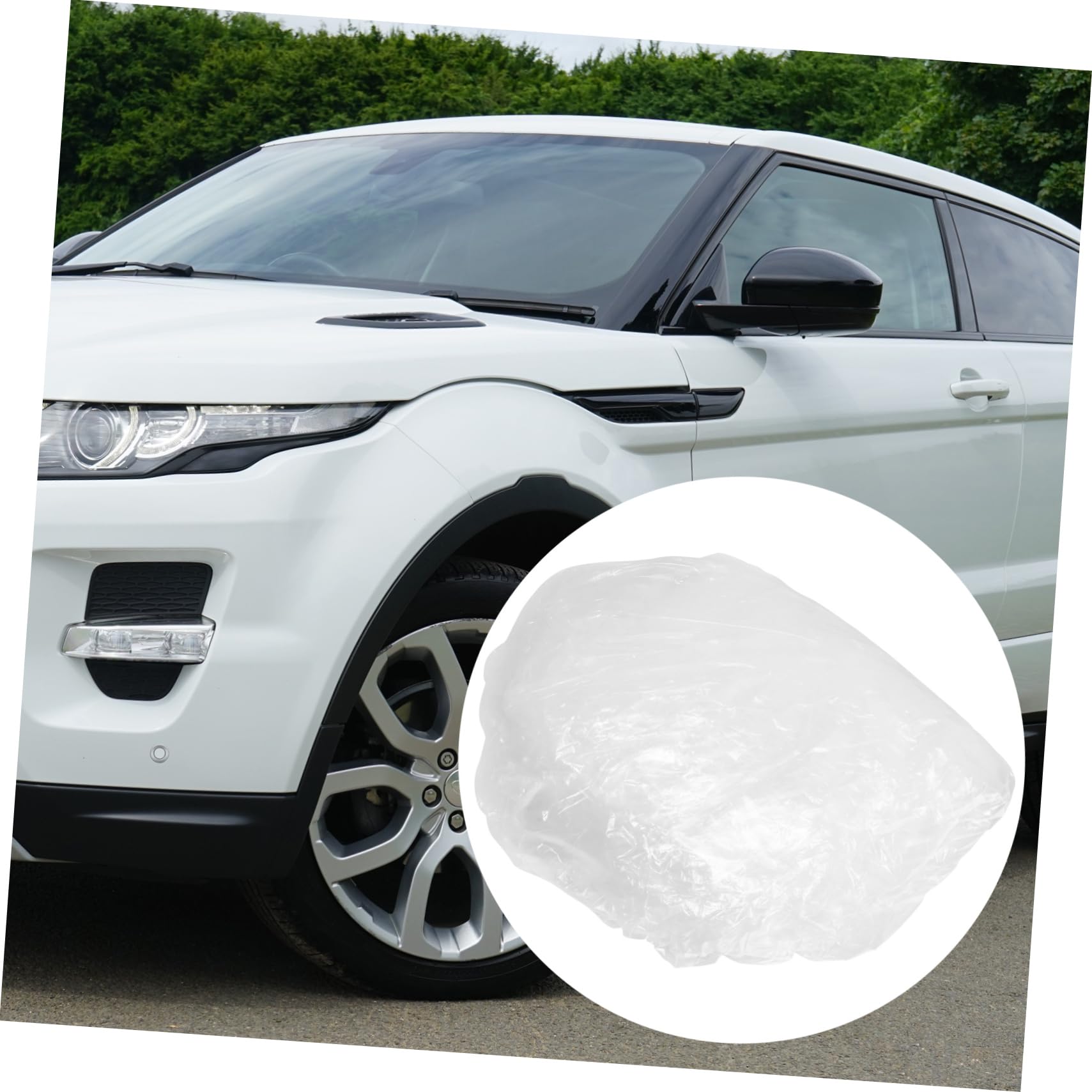 SEWOART Disposable Transparent Car Cover Tear-Resistant Pe Vehicle Protection for Indoor Outdoor Use Easy Attach and Detach Fit — view 2