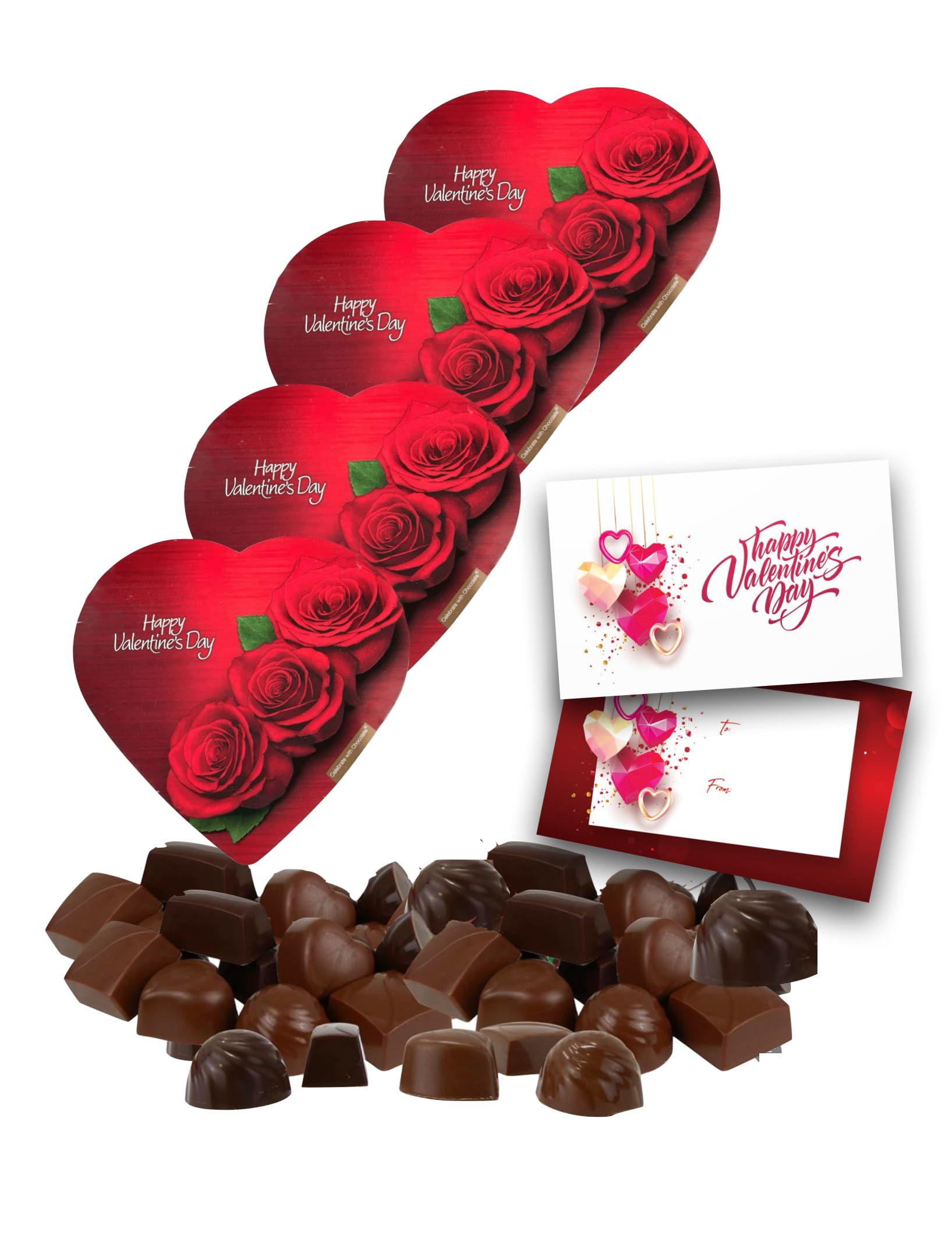 Elmers Chocolates Rose Heart Box | Valentine Day Classroom Exchange | Valentines Day Chocolates Gifts For Her, Wife, Girlfriend, Mother, Daughter |