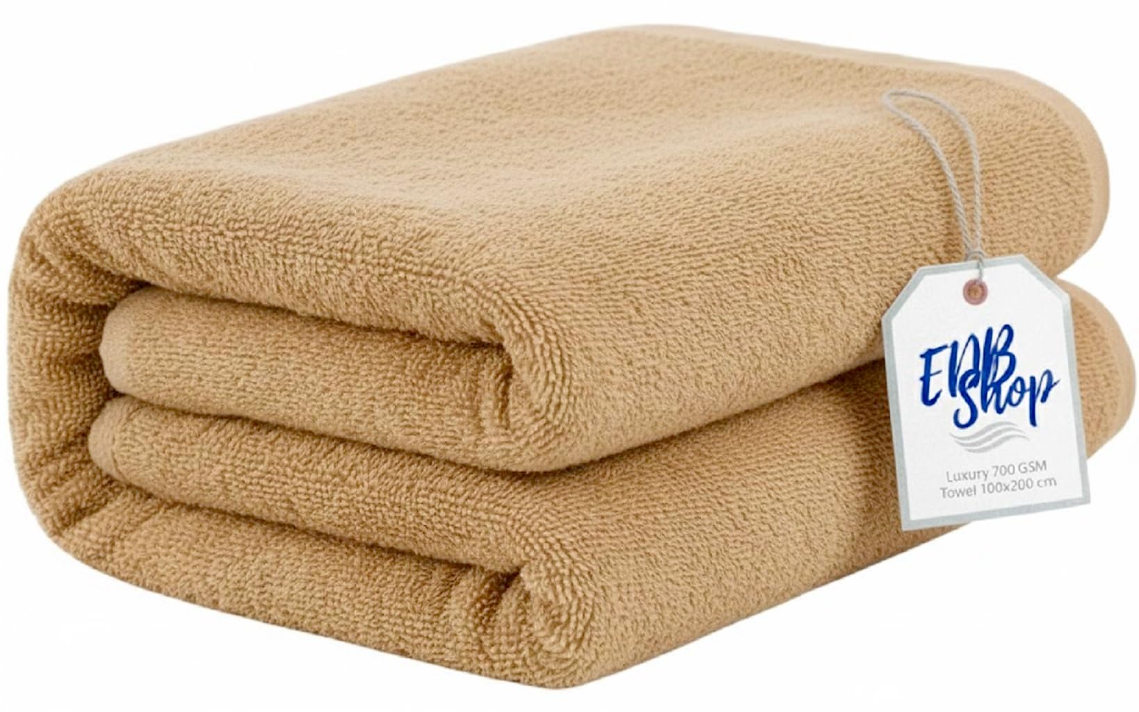 EDB Super Jumbo Big Bath Sheet Extra Large 100x200cm Super Soft 100% Egyptian Cotton Body Wrap Hotel Quality Luxury Towels 700-GSM (Latte)