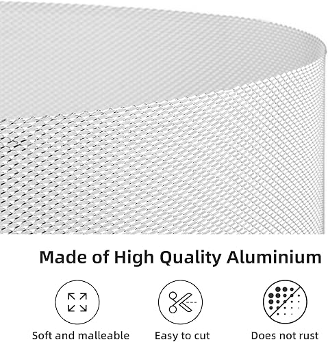 Miniatura 67 de AggAuto 47x16 pulgadas Coche Pickup Truck Grill Mesh Spoiler Bumper Vent Aleación de aluminio Rejilla Automotriz Insertar entrada de aire Racing